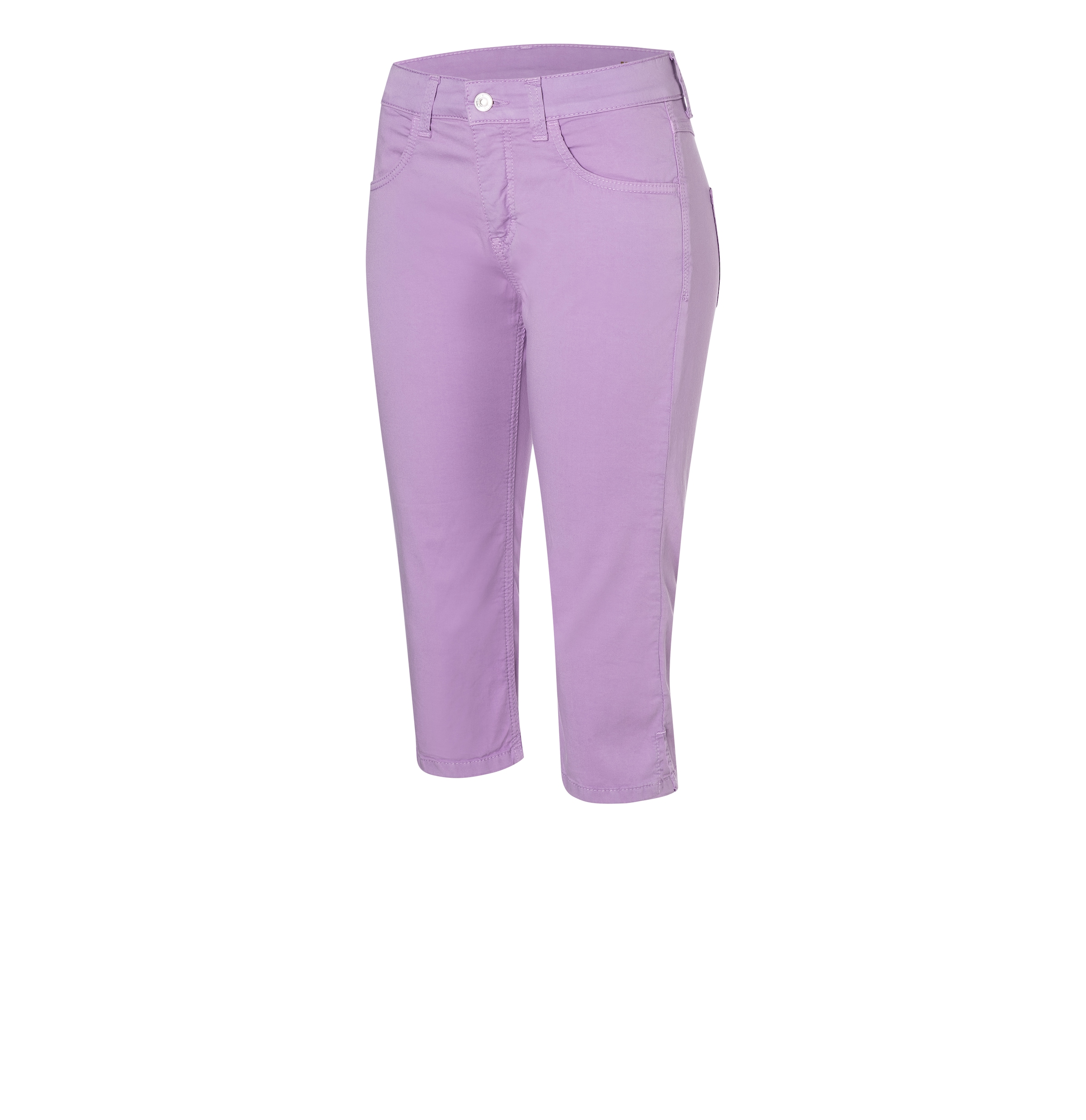 MAC Caprihose »Capri-Summer-Clean«, Sommerhose Kniebedeckend mit kleinem Schlitz am Saum