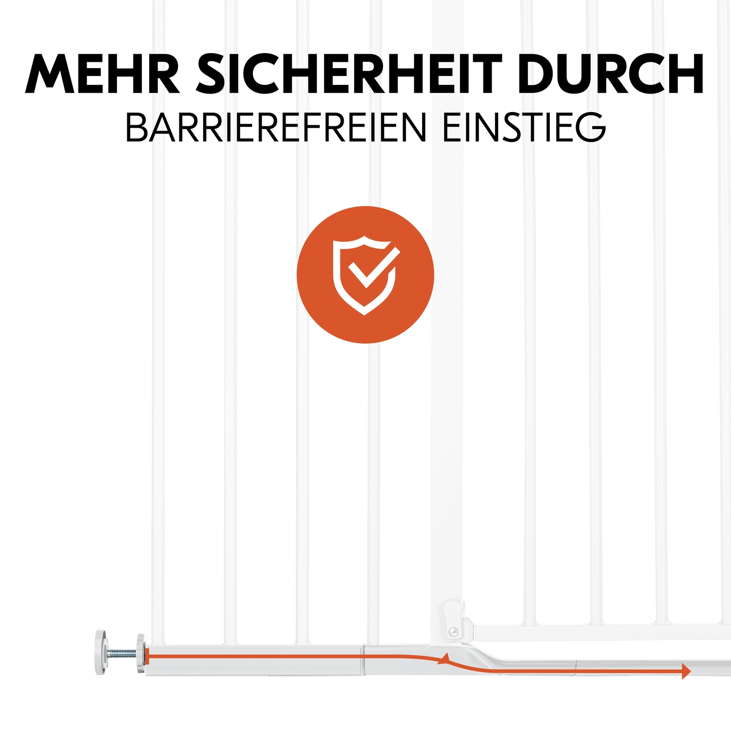 Hauck Türschutzgitter »Clear Step Autoclose 2 Set inklusive Verlängerung 21 cm, White«, auch als Treppenschutzgitter verwendbar; 96-101 cm; flacher Durchgang