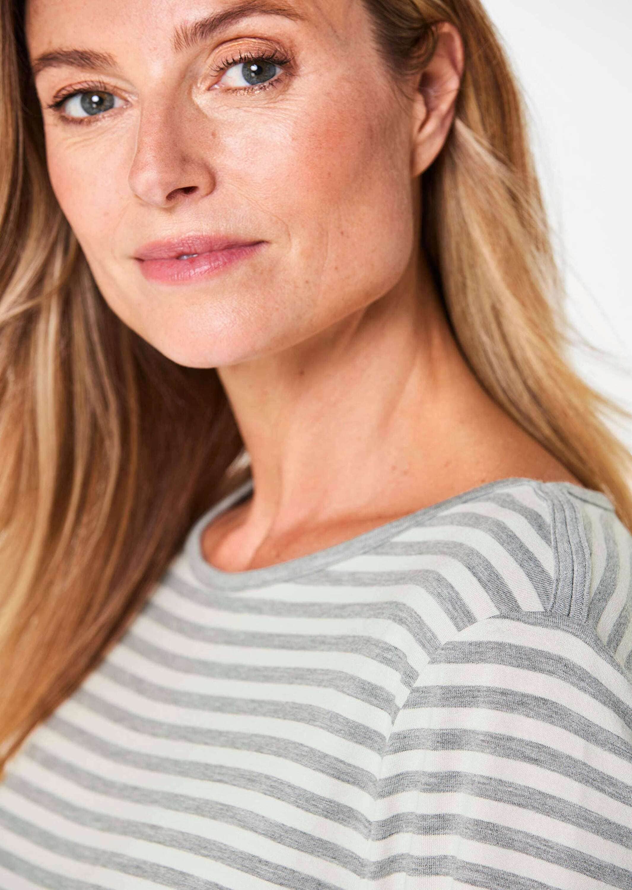 GOLDNER Longpullover »Ringelshirt Ringelshirt mit U-Boot-Ausschnitt«