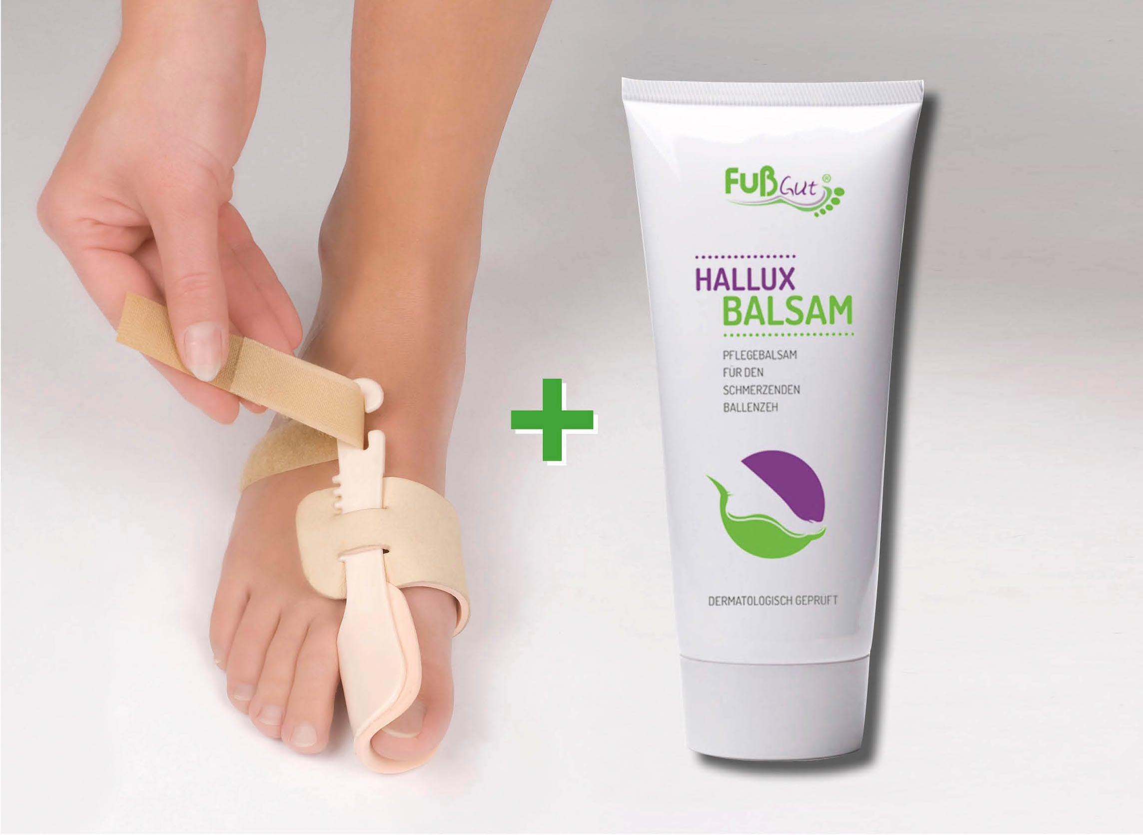 Hallux-Bandage »Nachtbandage & Hallux Balsam«, links, Gr.1 (36-40), Gr.2 (41-46)