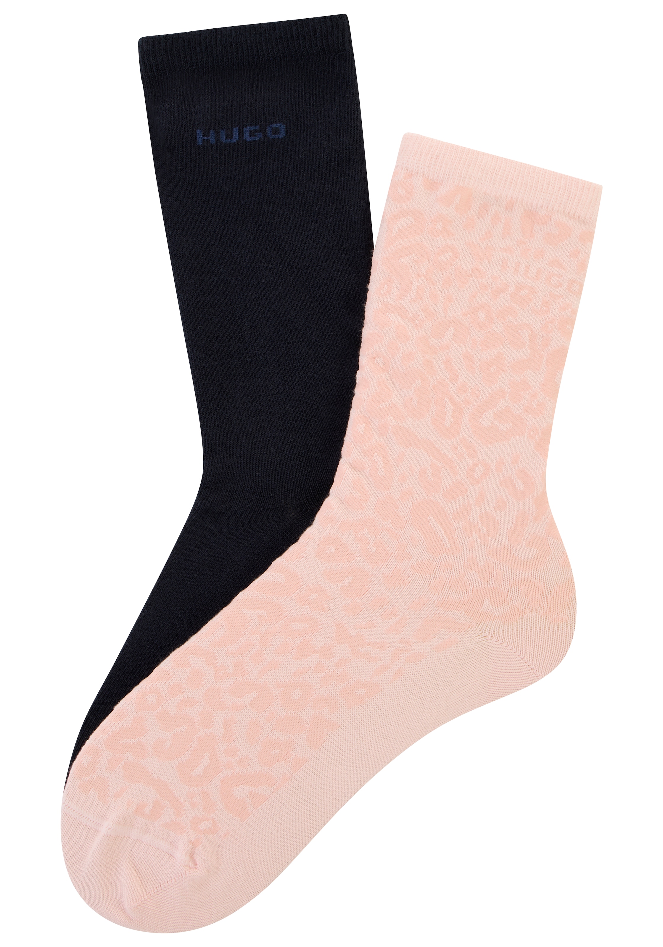 HUGO Underwear Socken »LEO LOGO« Packung, 2 Paar tlg. mit HUGO-Schriftzug,