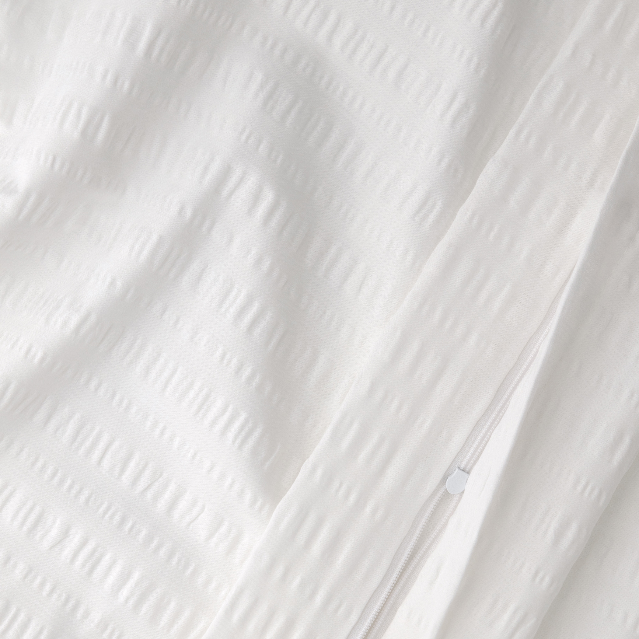 Florella Bettwäsche »»UNI weiss« »AVANCE« Seersucker,  100% Baumwolle«