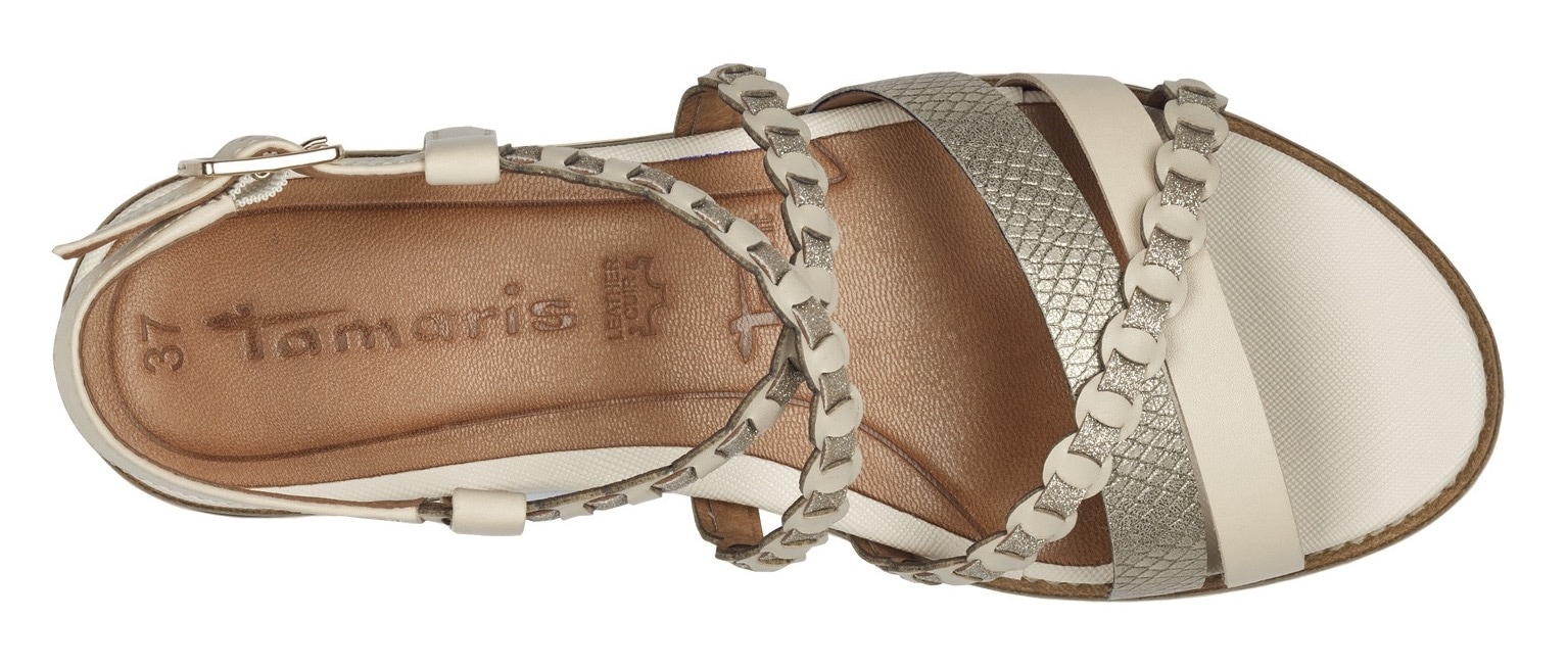 Tamaris Keilsandalette  , Riemchensandale, Sommerschuh mit verstellbarer Schnalle