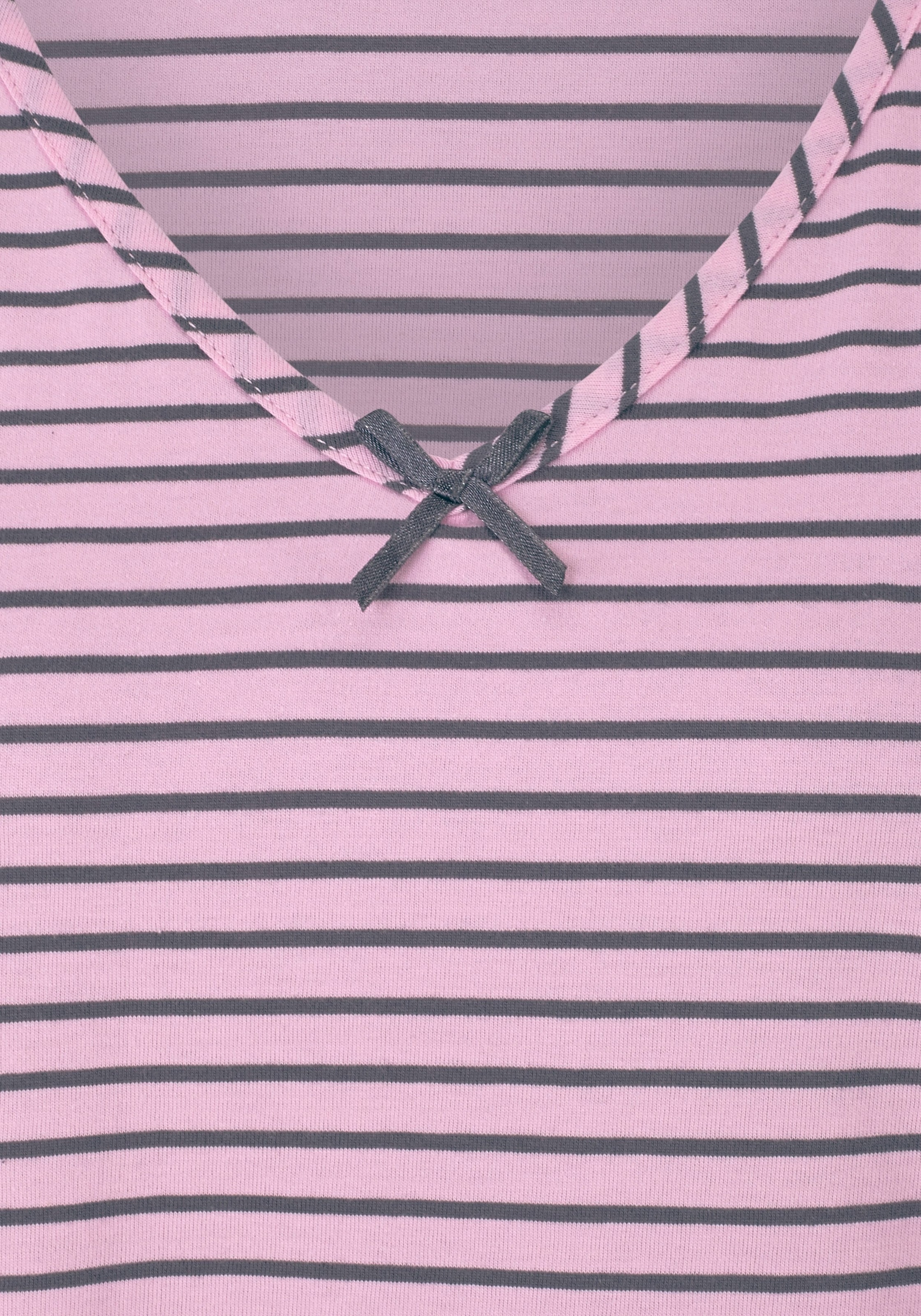 H.I.S Nachthemd, in süßem Streifenlook mit Kräuselrändern