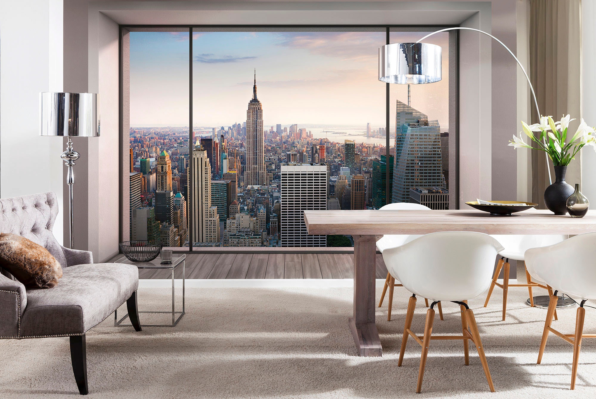 Komar Vliestapete »Digitaldruck Vlies - Penthouse - Größe 400 x 260 cm«, bedruckt, Wohnzimmer, Schlafzimmer