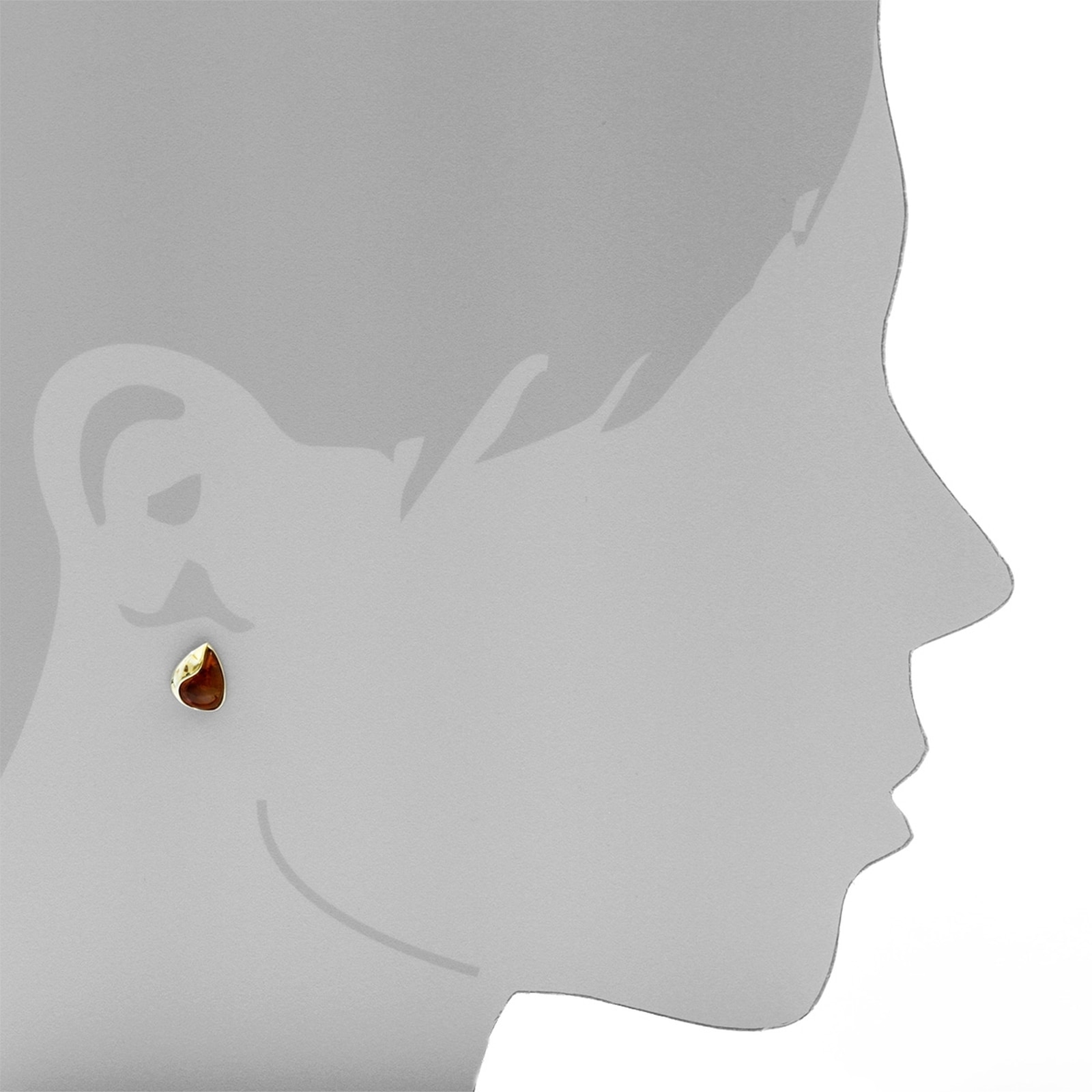 OSTSEE-SCHMUCK Paar Ohrstecker »- Jeska - Gold 585/000 - Bernstein«