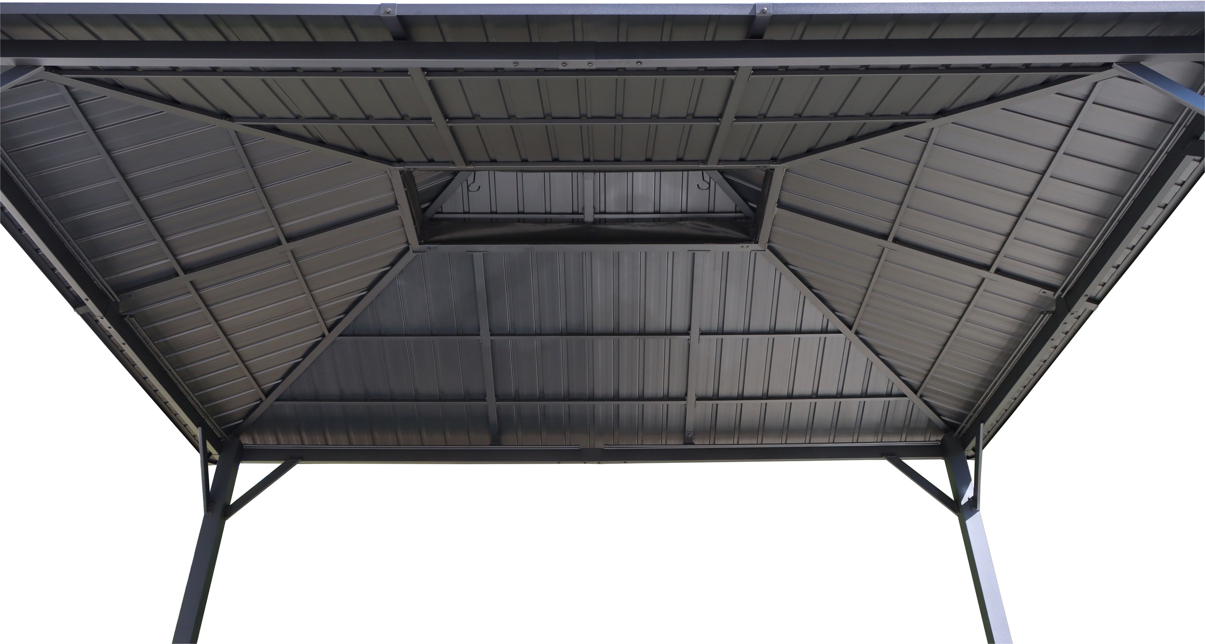 KONIFERA Pavillon »Thasos«, mit Doppeldach, in BxT: 300x300 cm und 400x300 cm, ohne Seitenteile