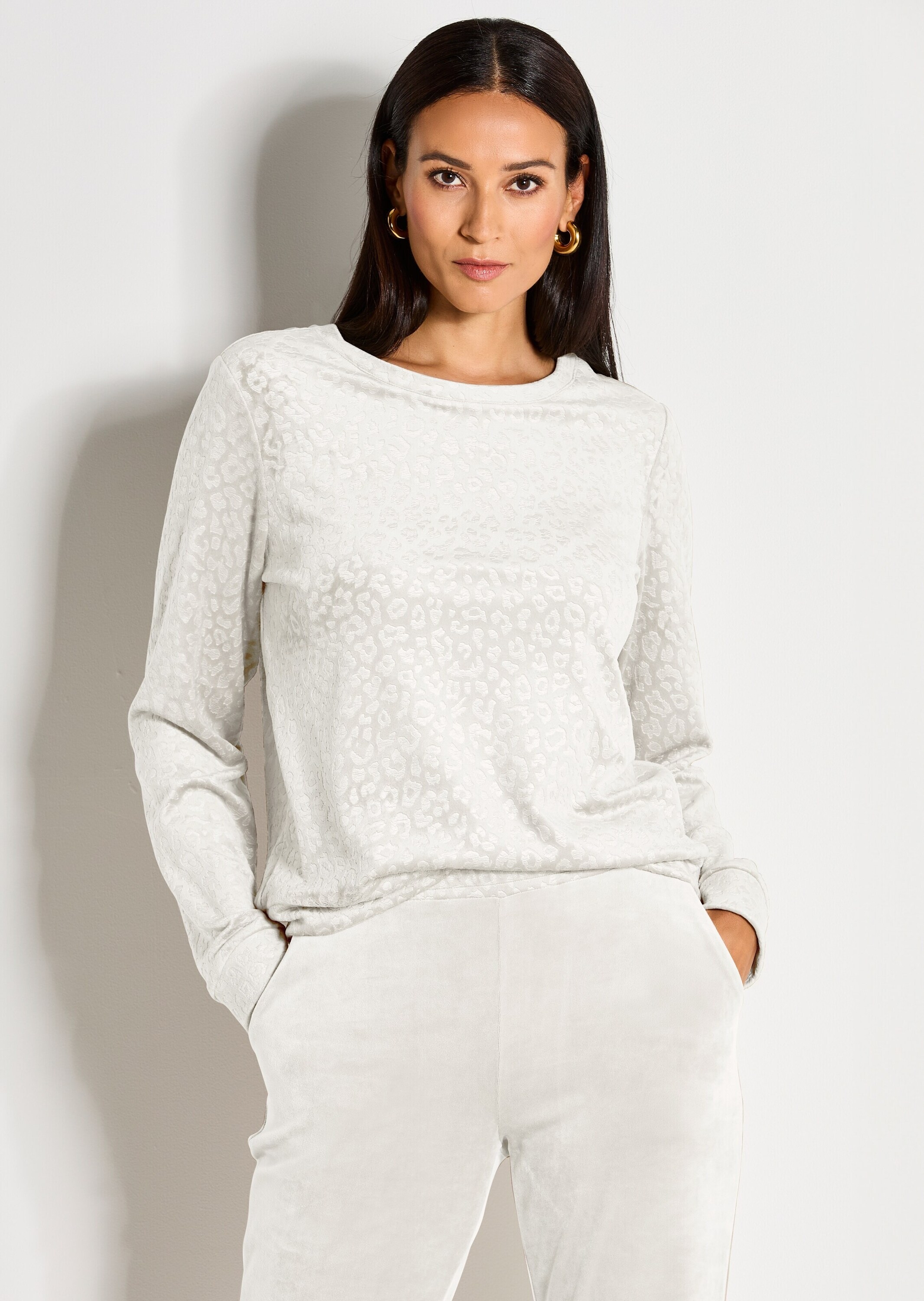 MADELEINE Langarmshirt »Sweatshirt Langarm Animal-Print Pullover«