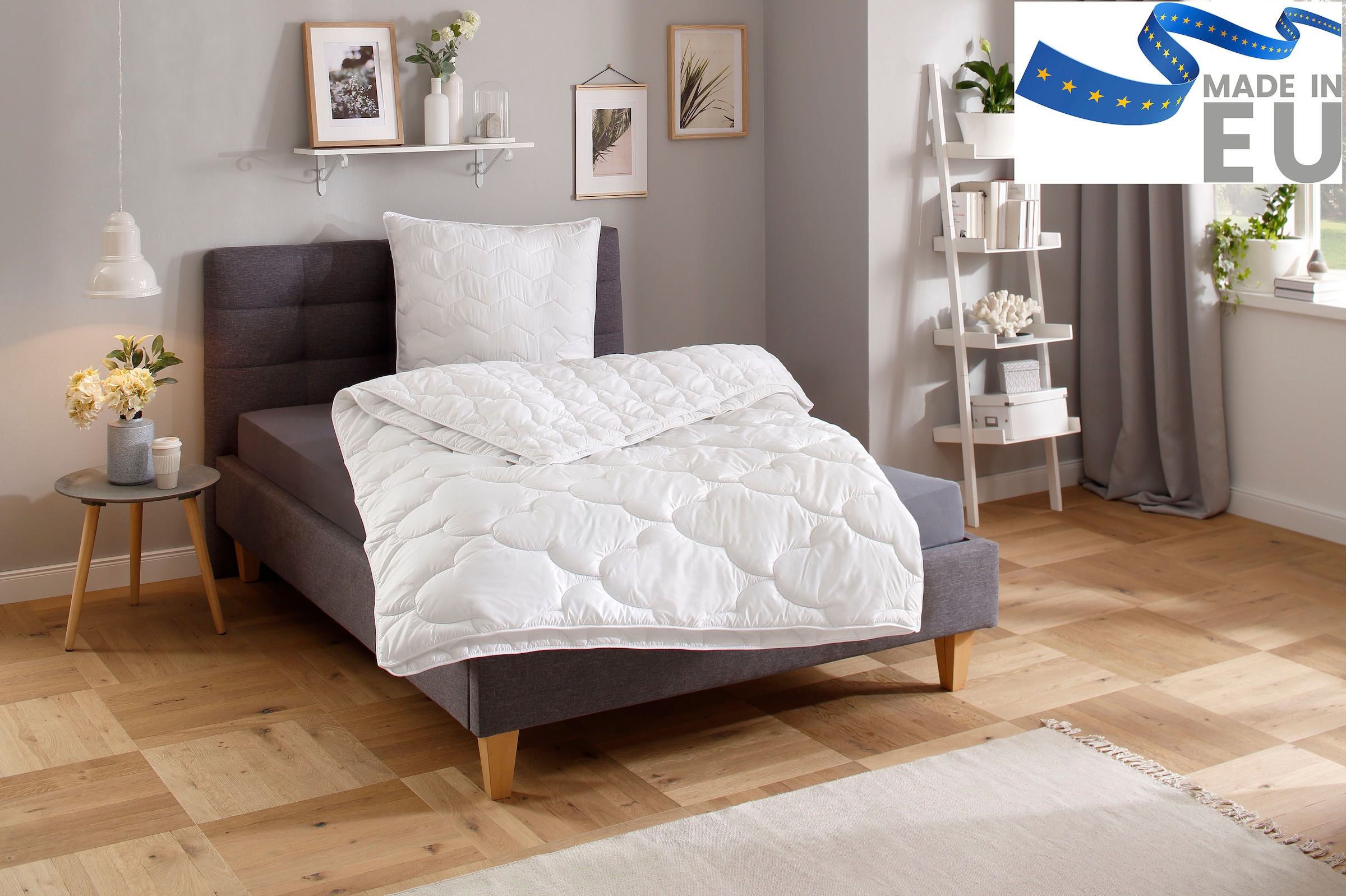 OTTO home Microfaserbettdecke "Mondschein, Bettdecke 135x200 cm, 155x220 cm, 200x200 cm" 4-Jahreszeiten Füllung Polyester 1 Stk. tlg. Bettdecken, Sommer, Winter; allergiker geeignet (Hausstauballergiker)