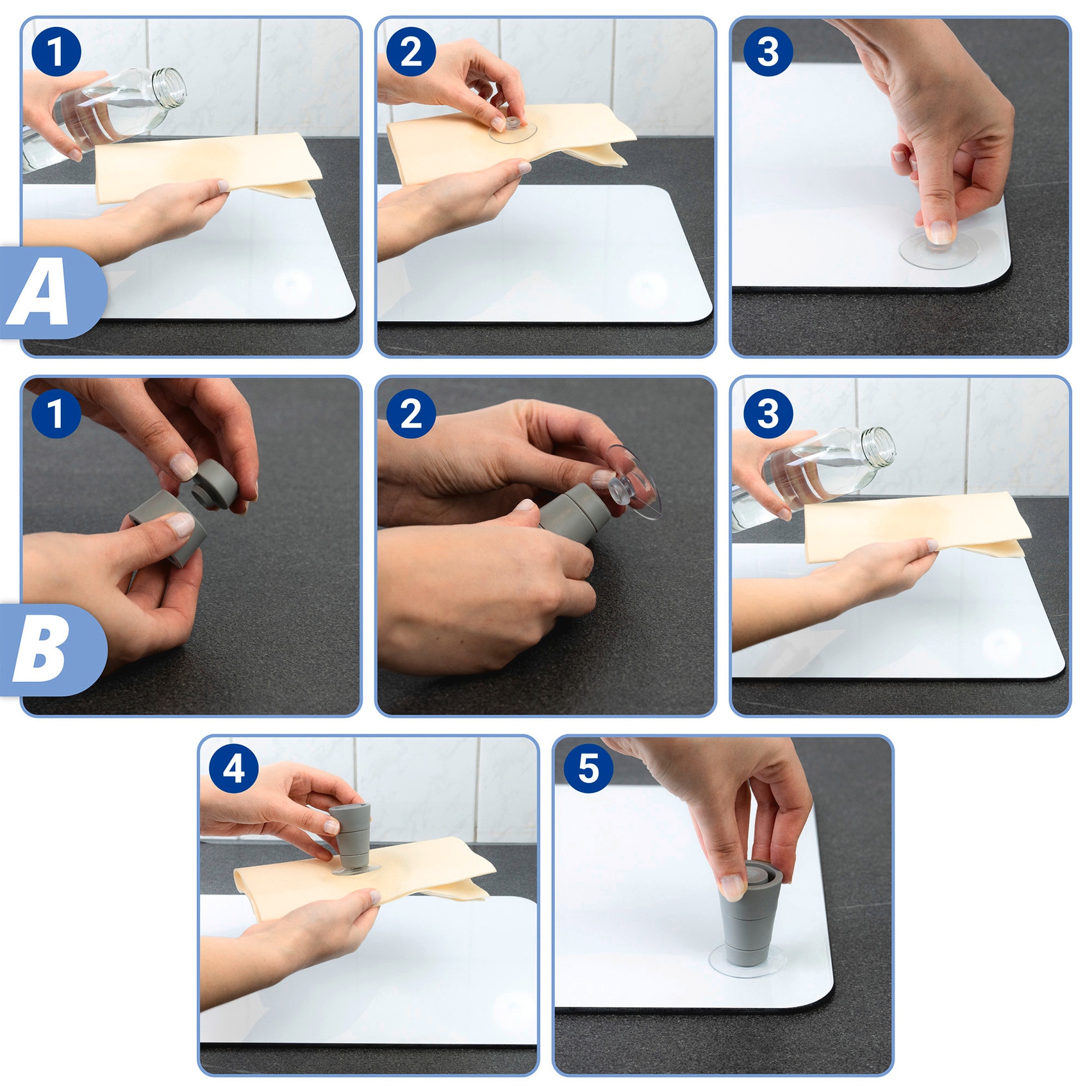 WENKO Herd-Abdeckplatte »Universal Modell Lunch« Herdabdeckung für alle Herdarten, kratzfest, mit rutschfesten Füßen