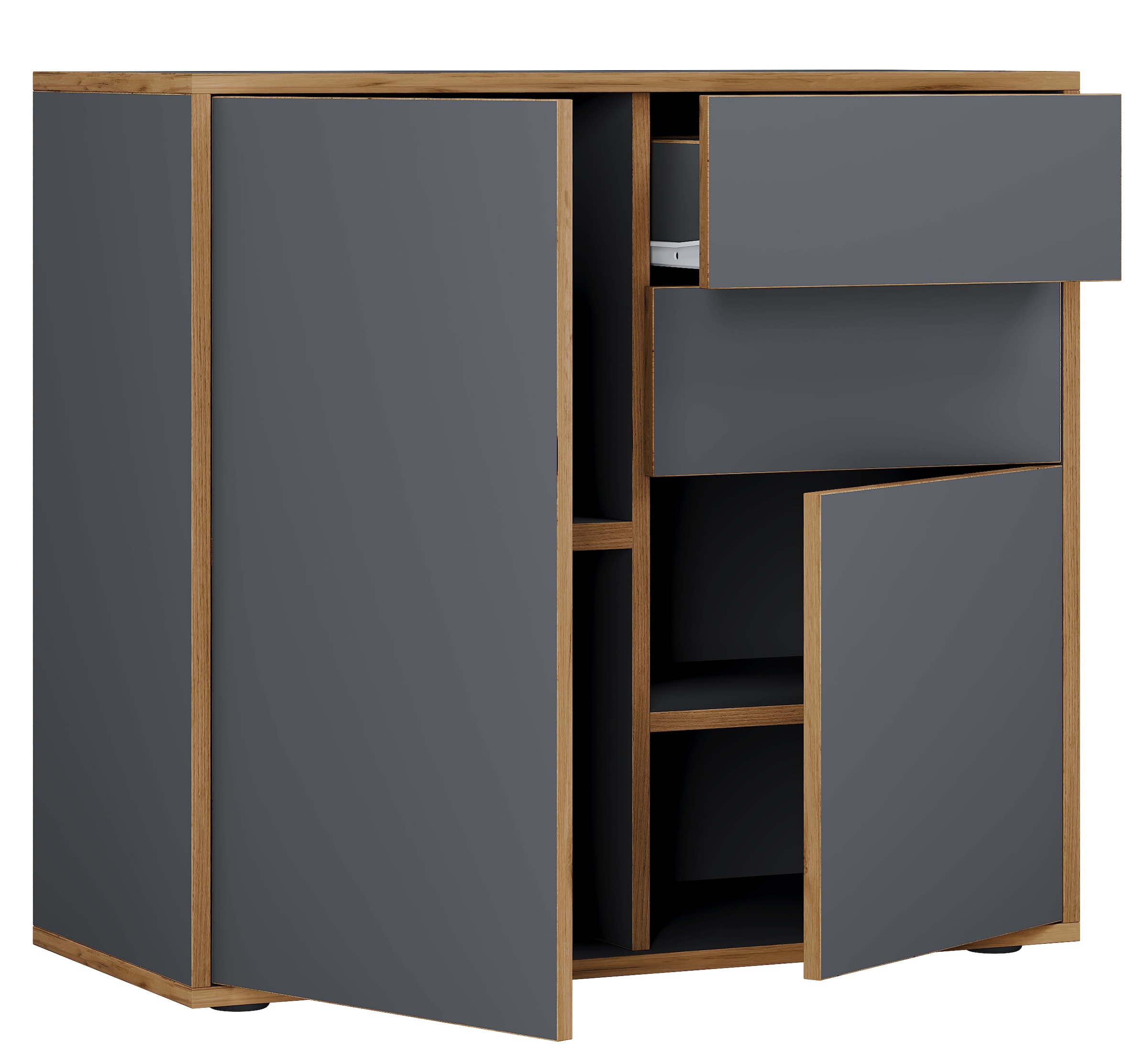 VCM Kommode »Holz Kommode Sideboard Salia Breite 80 Schublade« 1 Stk. tlg.