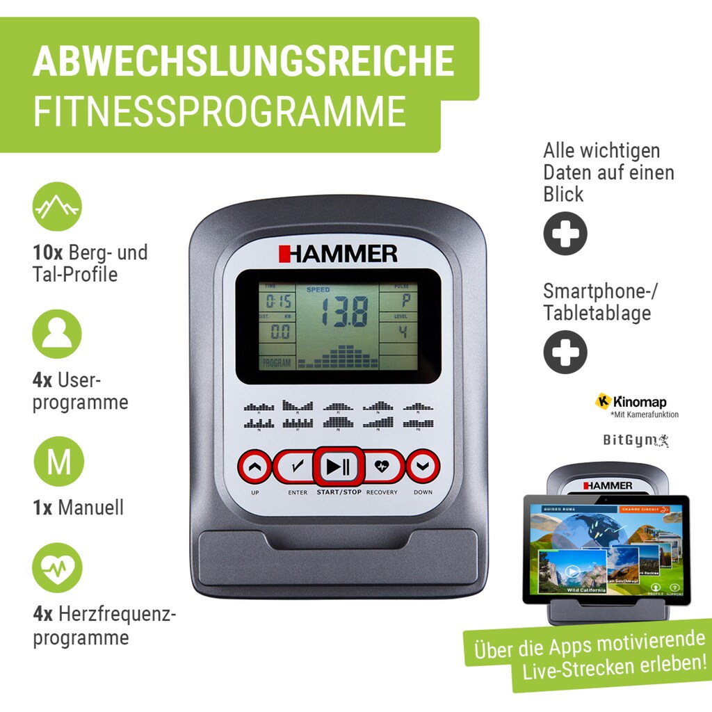 Hammer Liege-Heimtrainer »CleverFold RC5«