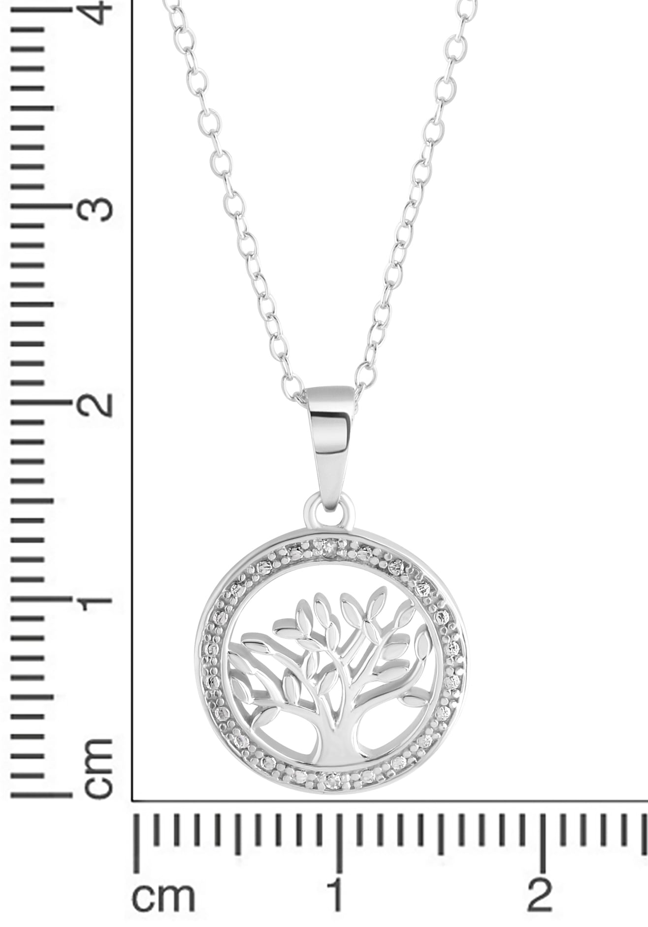 Firetti Kette mit Anhänger »Schmuck Geschenk, Baum des Lebens«, mit Diamanten