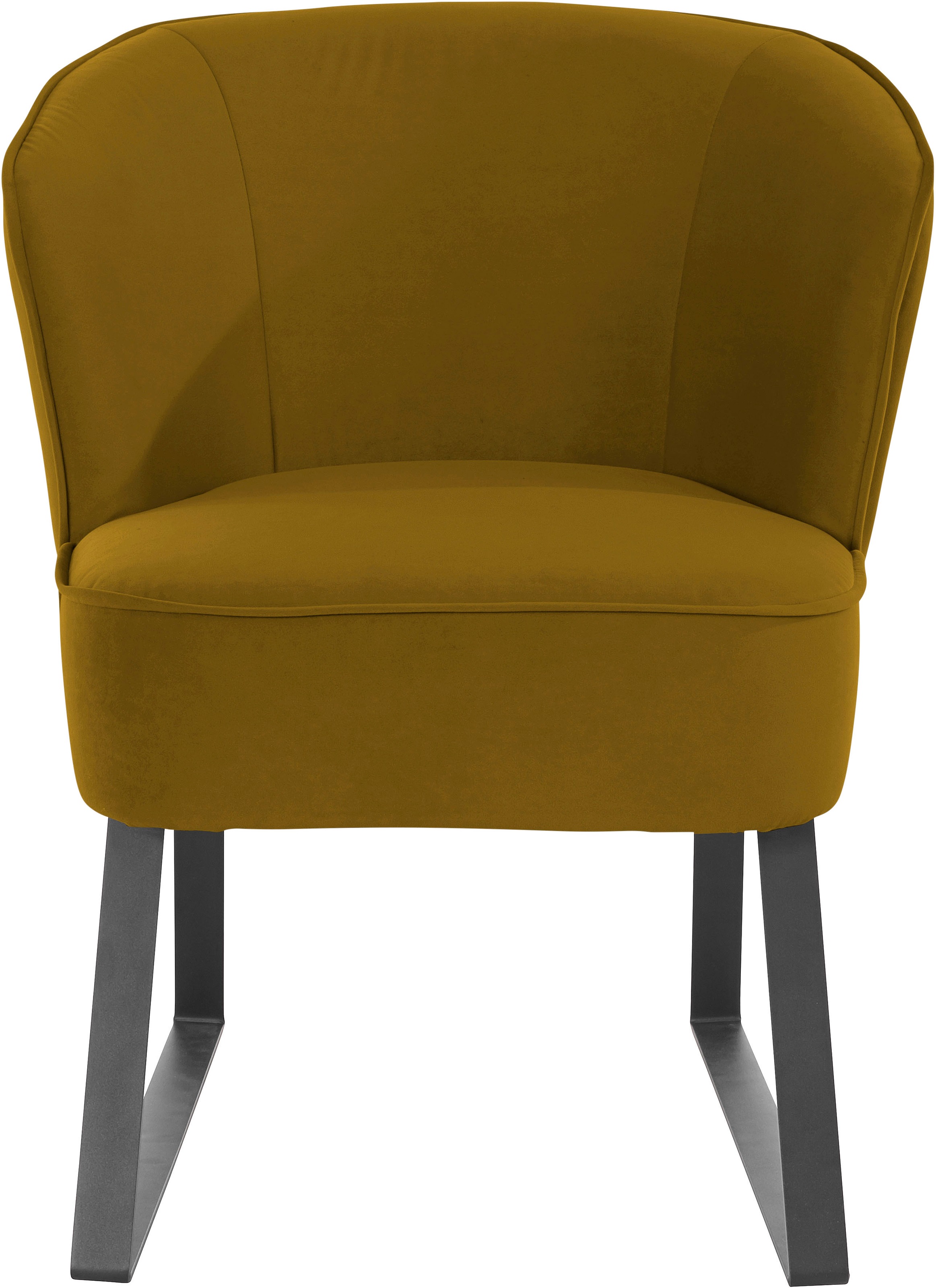 exxpo - sofa fashion Sessel "Americano, Loungesessel" mit Keder und Metallfüßen, Bezug in verschiedenen Qualitäten, 1 Stck.