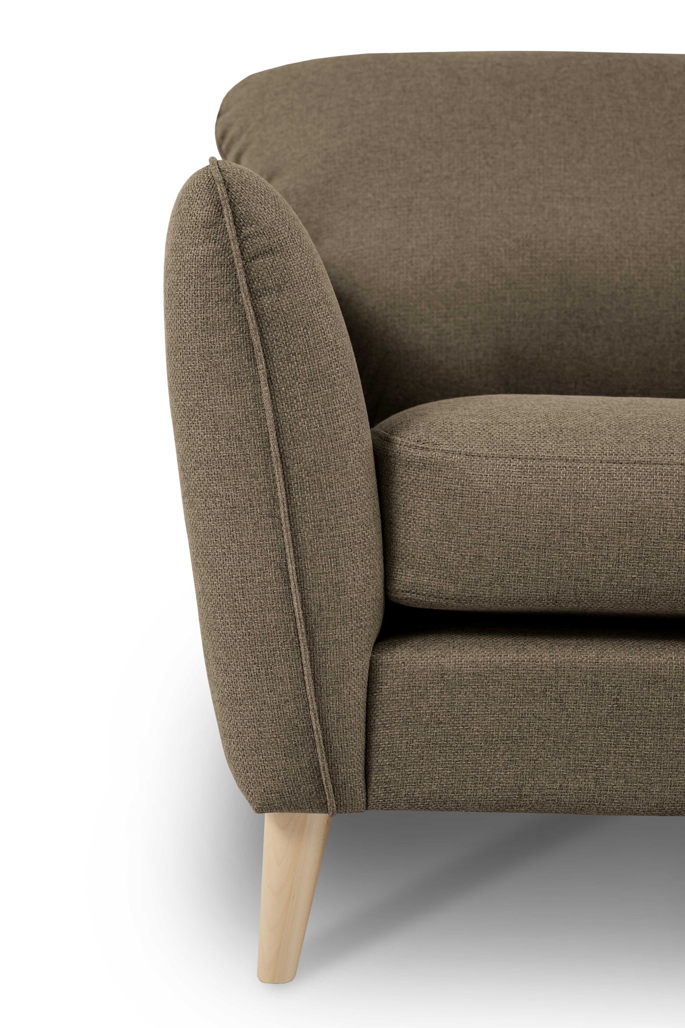 Home affaire 3-Sitzer »MARSEILLE Sofa 206 cm«, mit Massivholzbeinen aus Eiche, verschiedene Bezüge und Farbvarianten