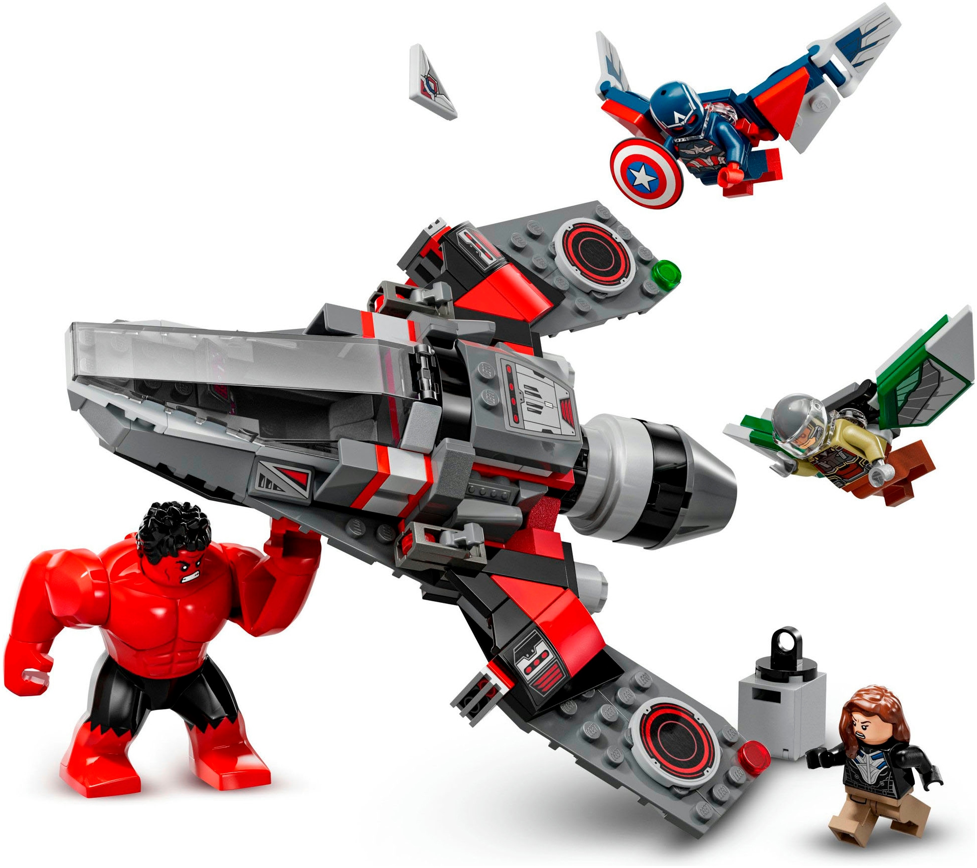 LEGO® Konstruktionsspielsteine »Showdown zwischen Captain America und Red Hulk (76292)«, (223 St.), Made in Europe