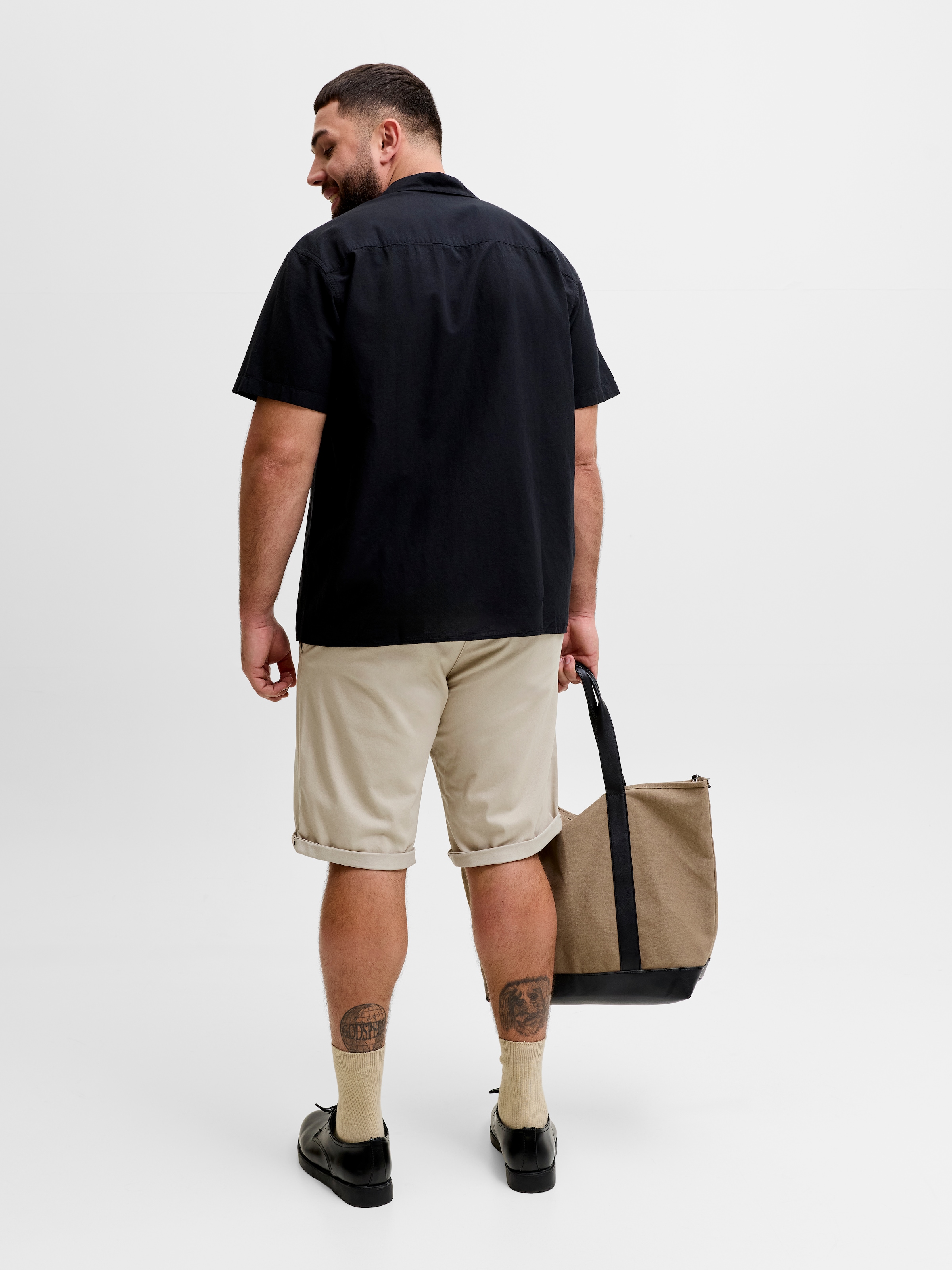 Jack & Jones PlusSize Chinoshorts »JPSTBOWIE JJSHORTS SOLID SN  PLS«  mit Umschlag