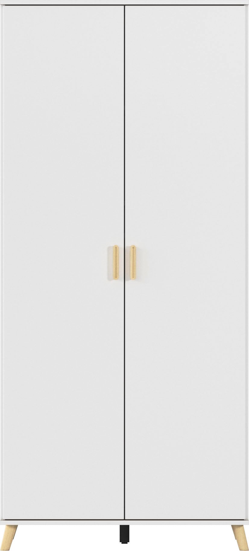 rauch Kleiderschrank »Skandi Kinderzimmer Bestseller Schlafzimmerschrank FALUN« Breite 92/137/182, Höhe 203 cm,  im modernen Skandi-Look, Füße/Griffe Eiche massiv MADE IN GERMANY