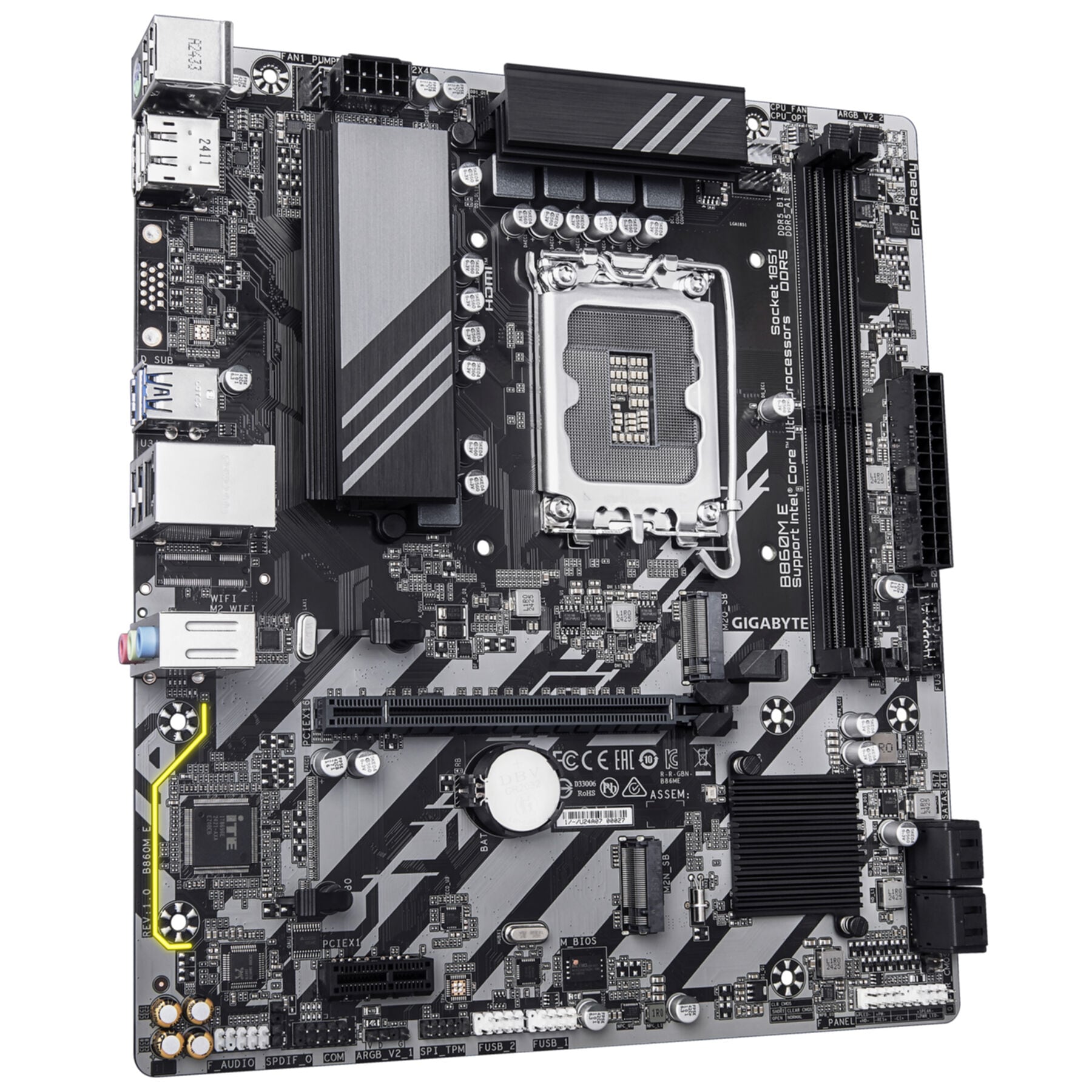 Gigabyte Mainboard »B860M E Mainboard - Intel Core Ultra Series CPUs, 4+1+2 Phasen VRM, bi«
