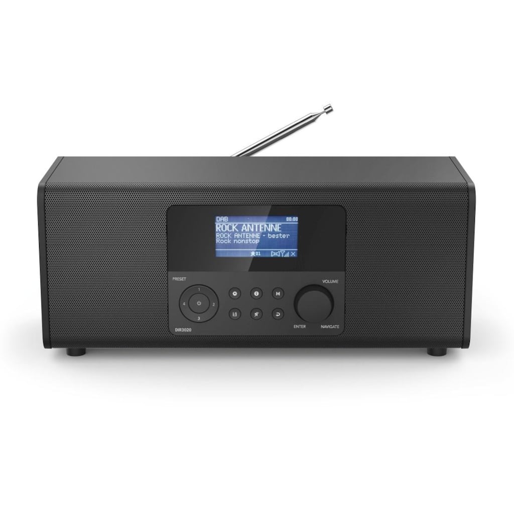 Hama Digitalradio (DAB+) »DAB/DAB+ Internet Radio, Digitalradio mit Bluetooth DIR3020BT«, (WLAN 6 W)
