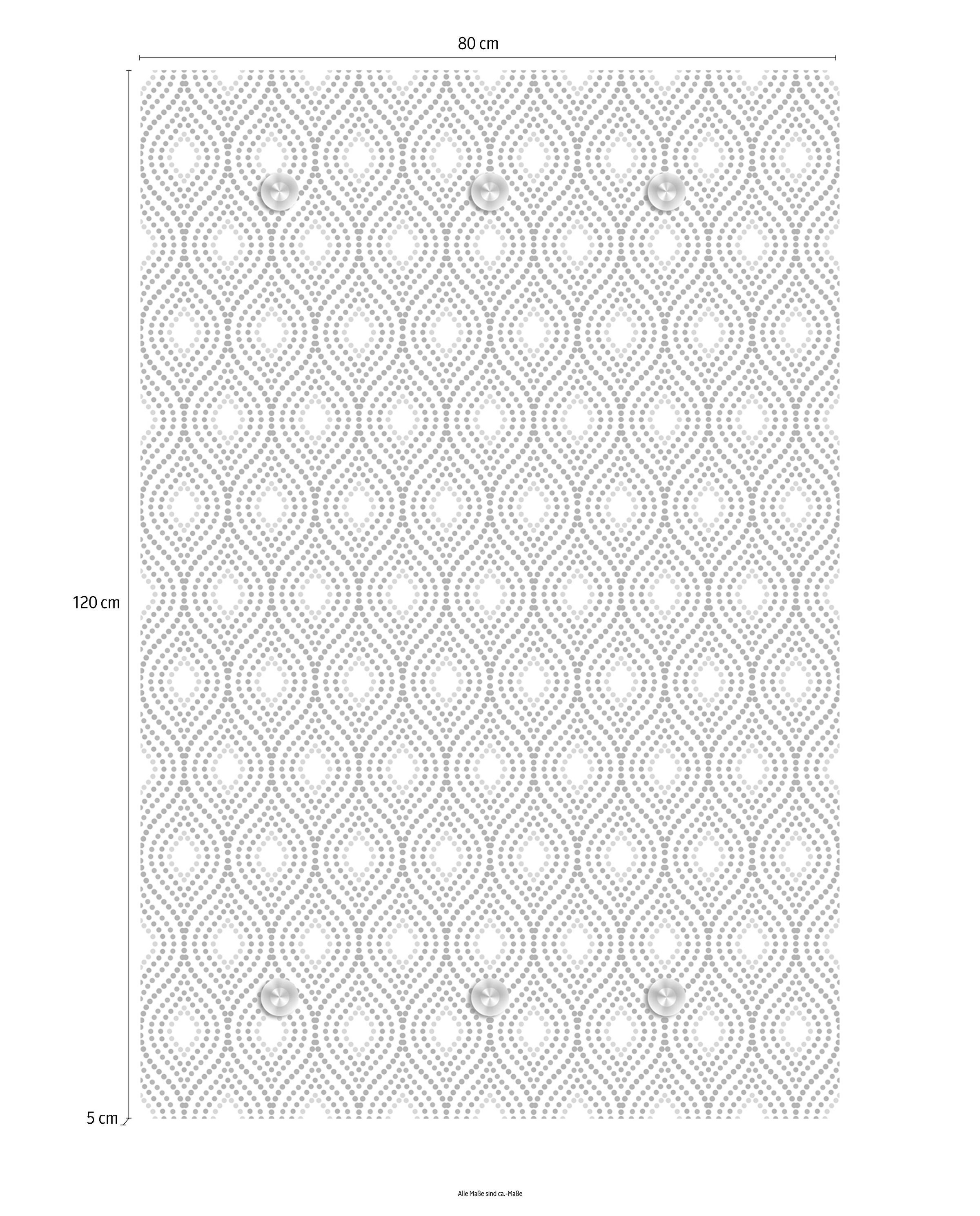 queence Garderobenleiste »Muster«, mit 6 Haken, 80 x 120 cm