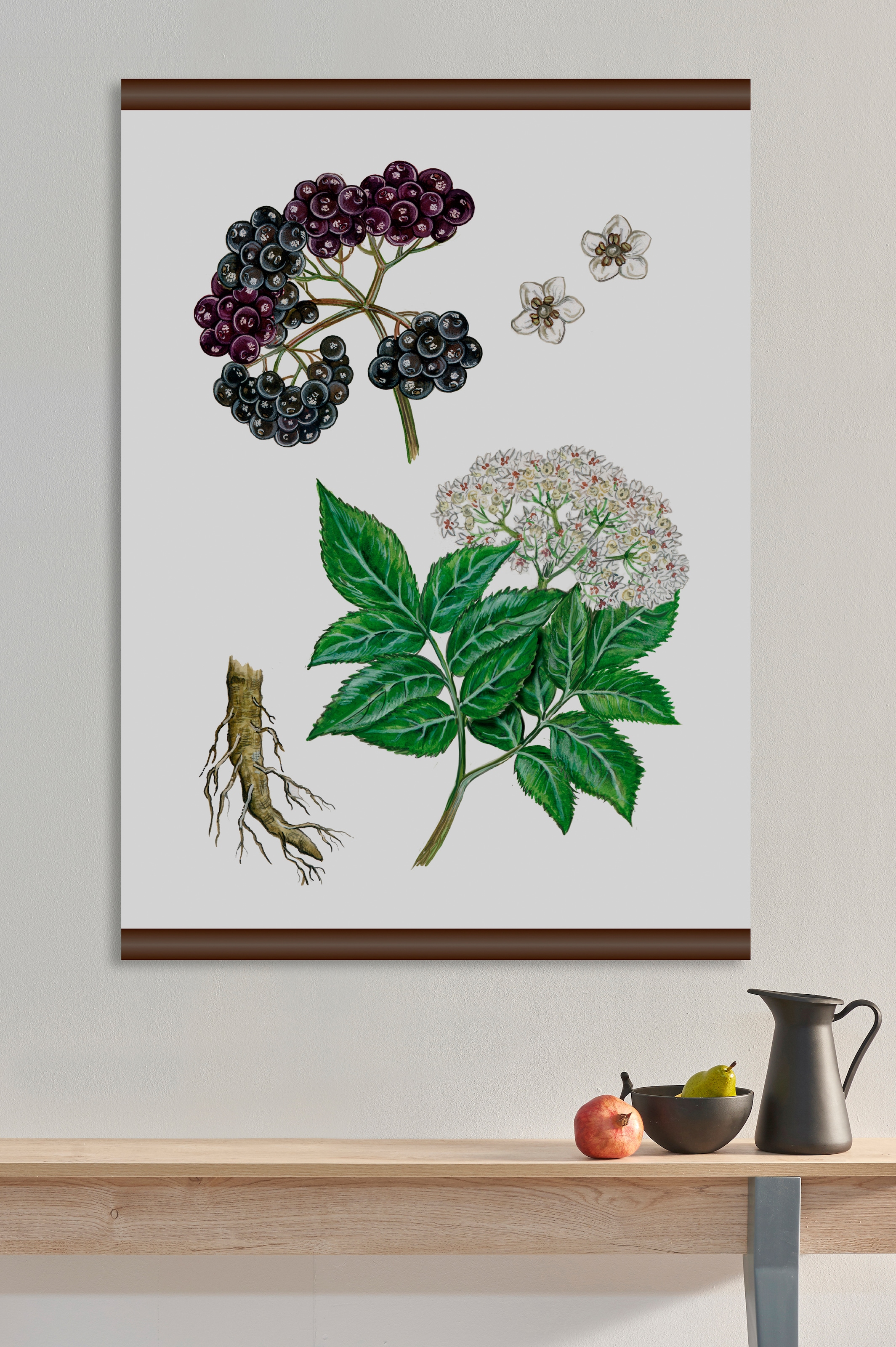 queence Leinwandbild »Holunder«, 50x70 cm