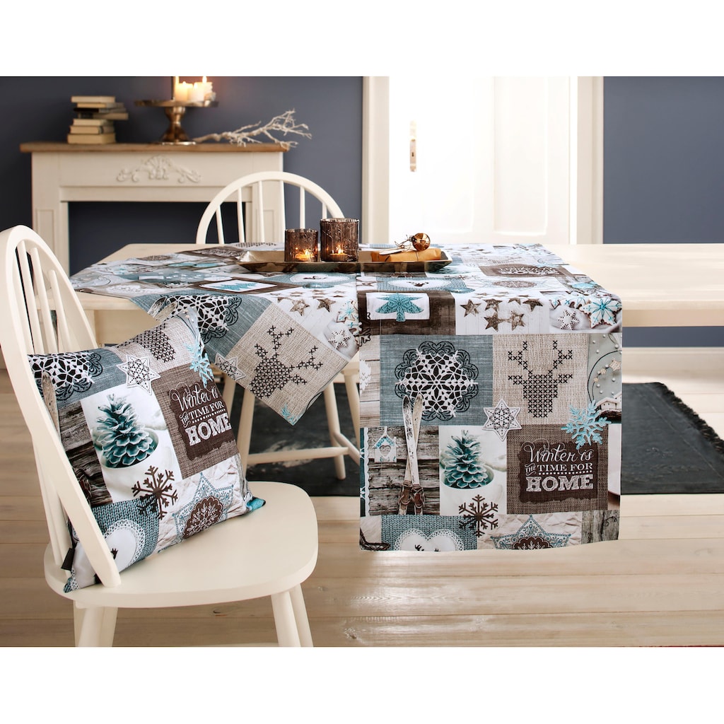 HOSSNER - HOMECOLLECTION Mitteldecke »Winter-Charme, Weihnachtsdeko«