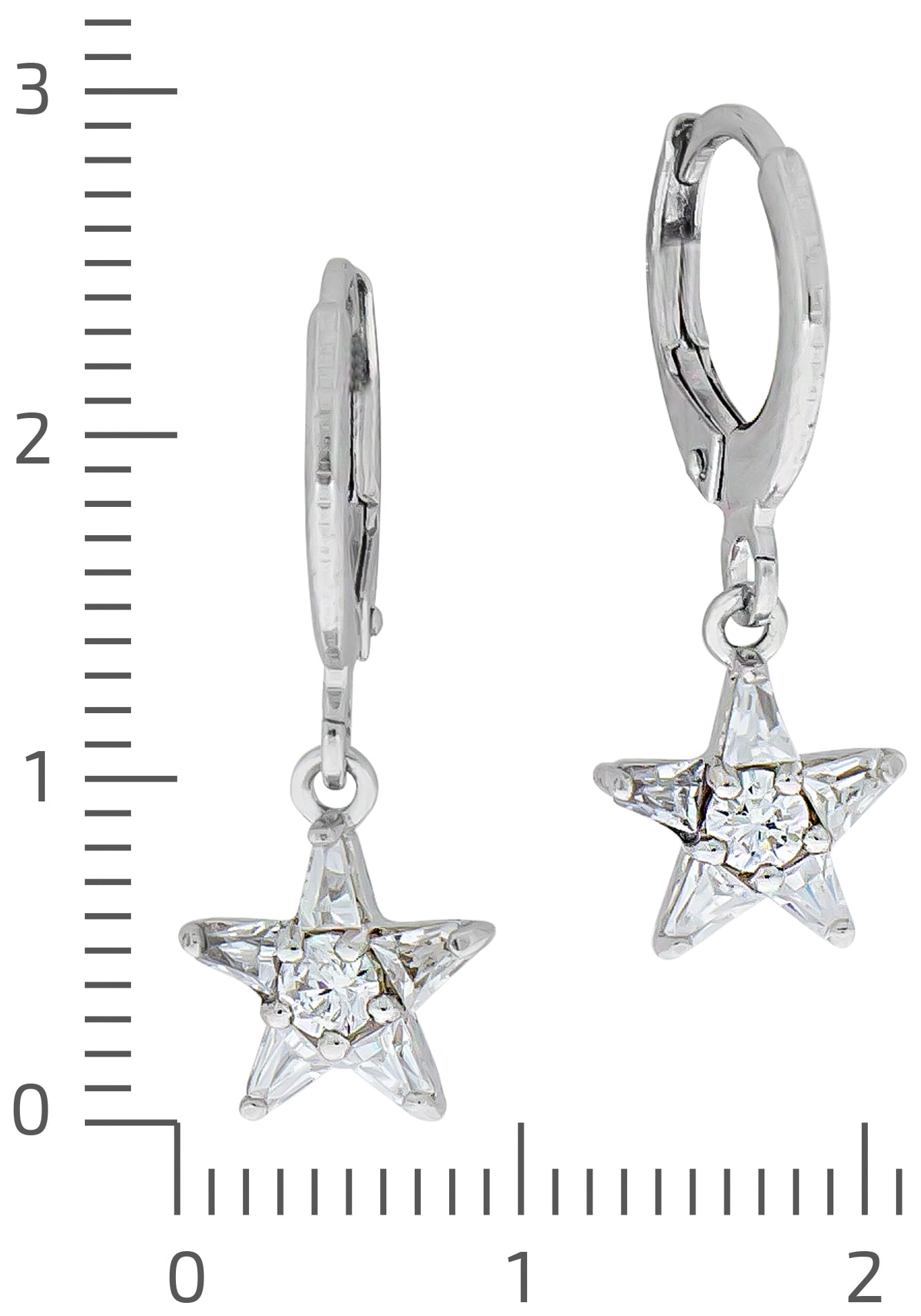 Firetti Paar Creolen »Schmuck Geschenk Silber 925 Stern«, mit Zirkonia (synth.)