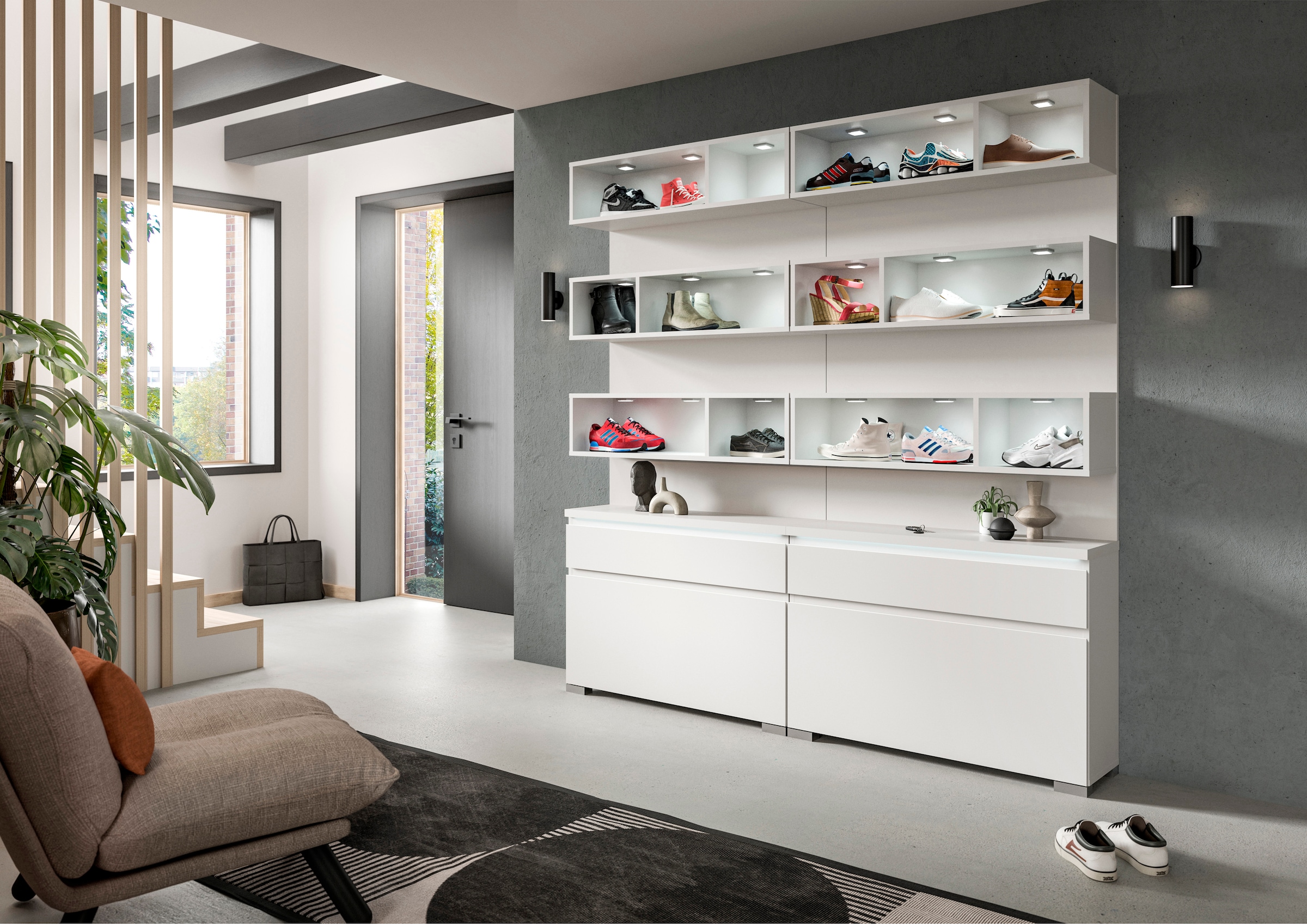 Home affaire Schuhschrank »Skoskap, Aufsatzregal, passend für Schuhschränke der Serie Skoskap« 6 Fächer, viel Stauraum, Regal zur Präsentation der Lieblingsstücke