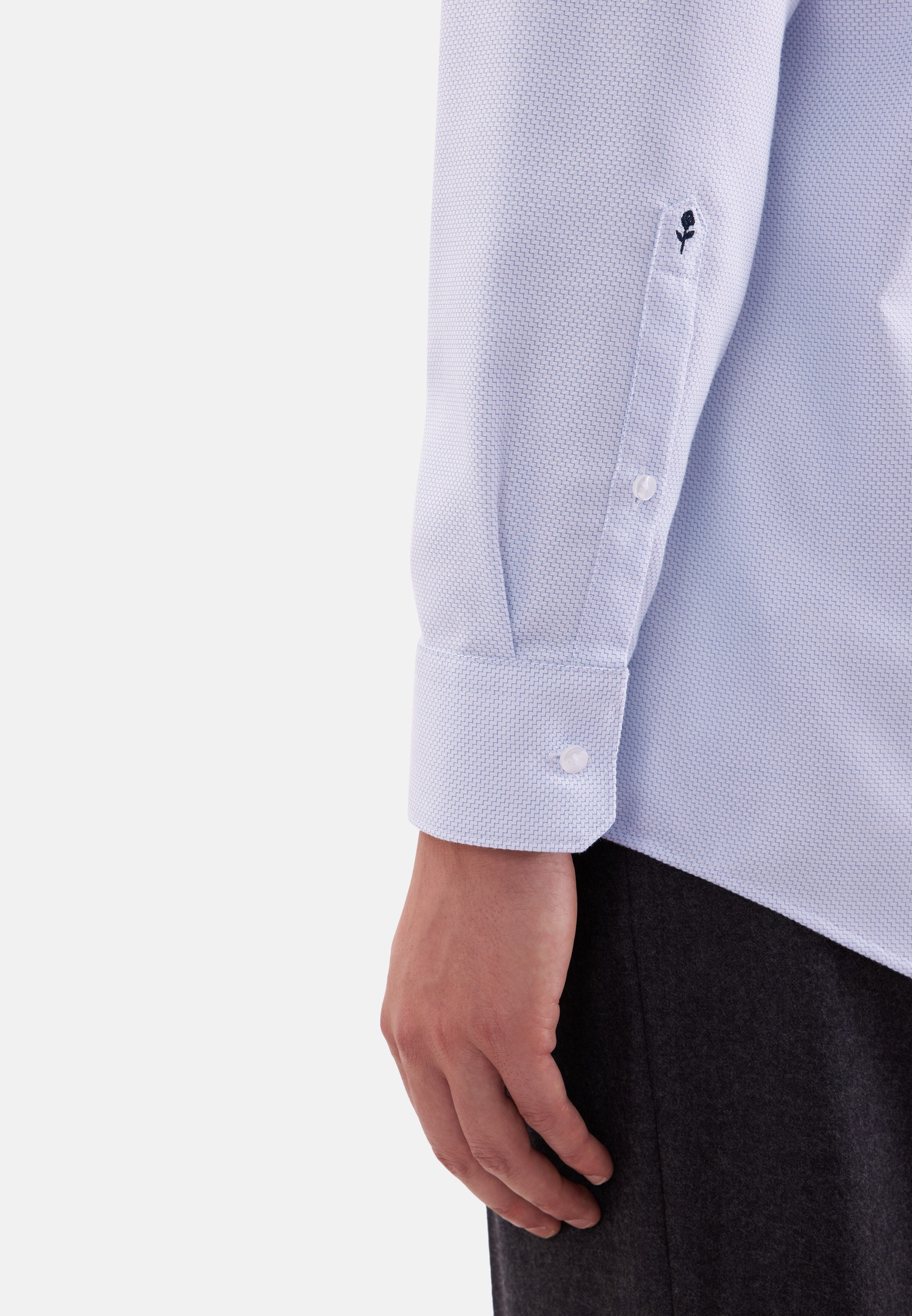 seidensticker Businesshemd »Schwarze Rose« Regular 1/1 Button-Down-Kragen Struktur