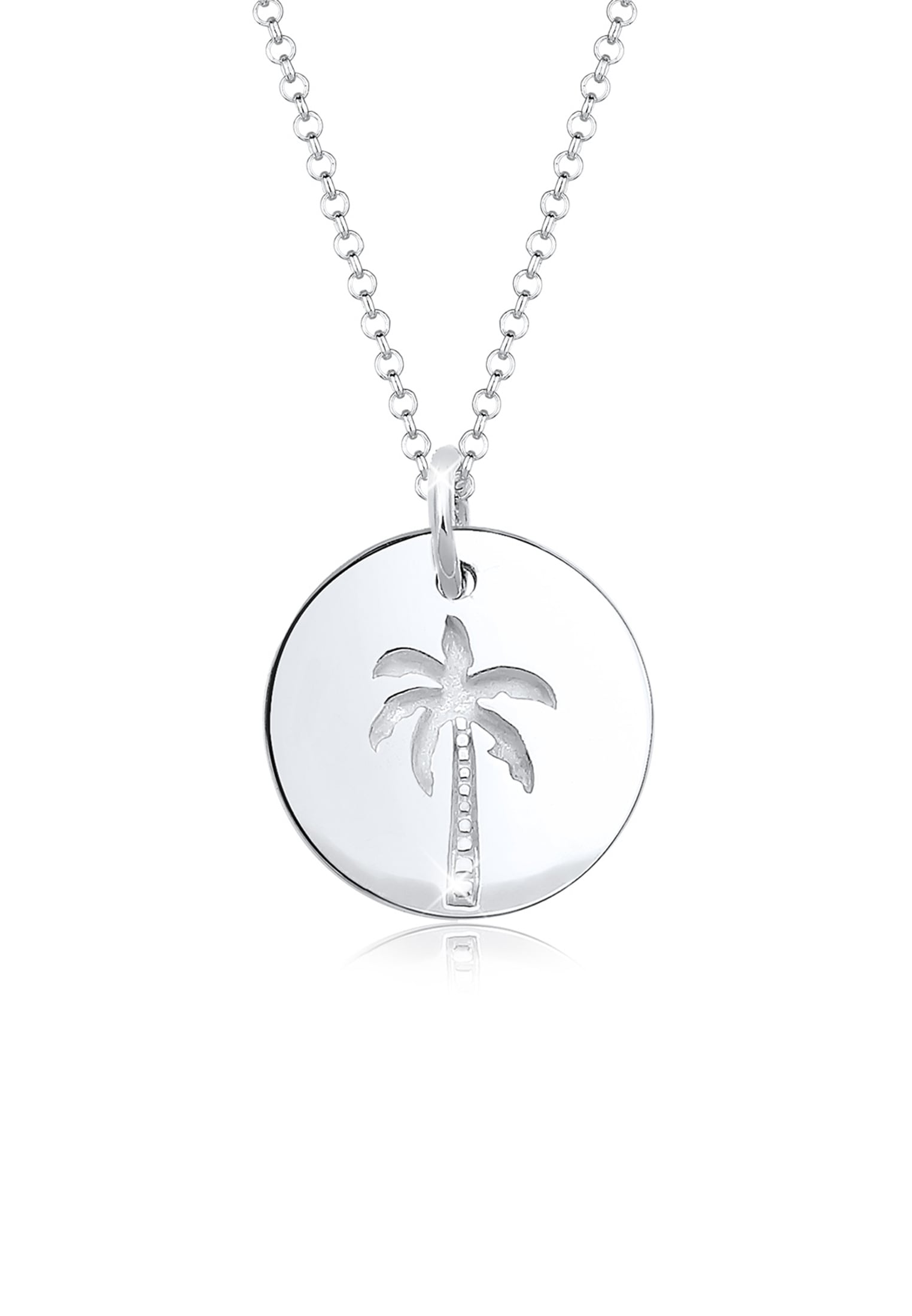 Elli Kette mit Anhänger »Halskette Palme Tropical Flair 925 Sterling Silber«