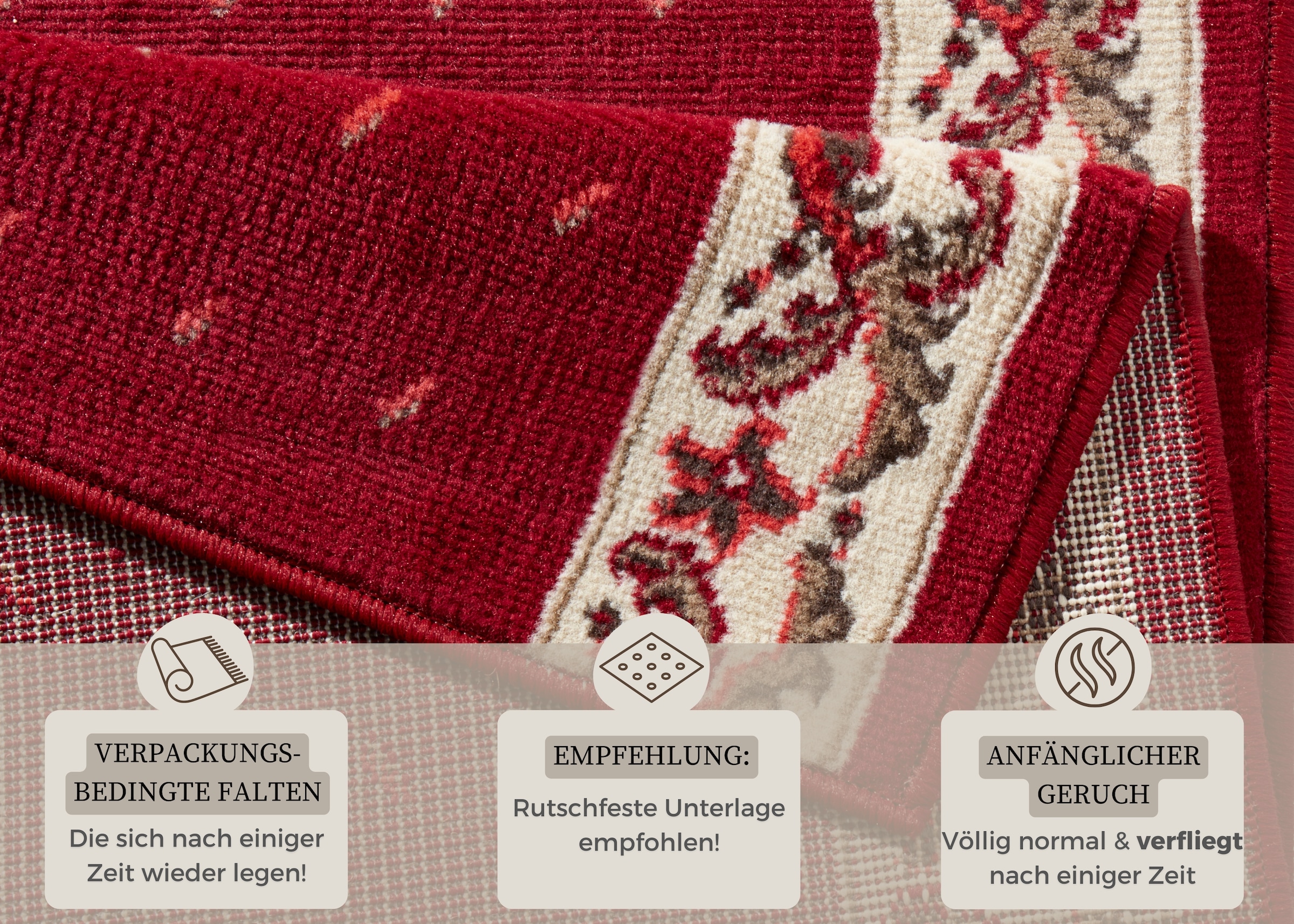 HANSE Home Läufer »Floret«, rechteckig, 9 mm Höhe, Kurzflor, Modern, Weich, Wohnzimmer Teppich, Flur, Eingang, Deko