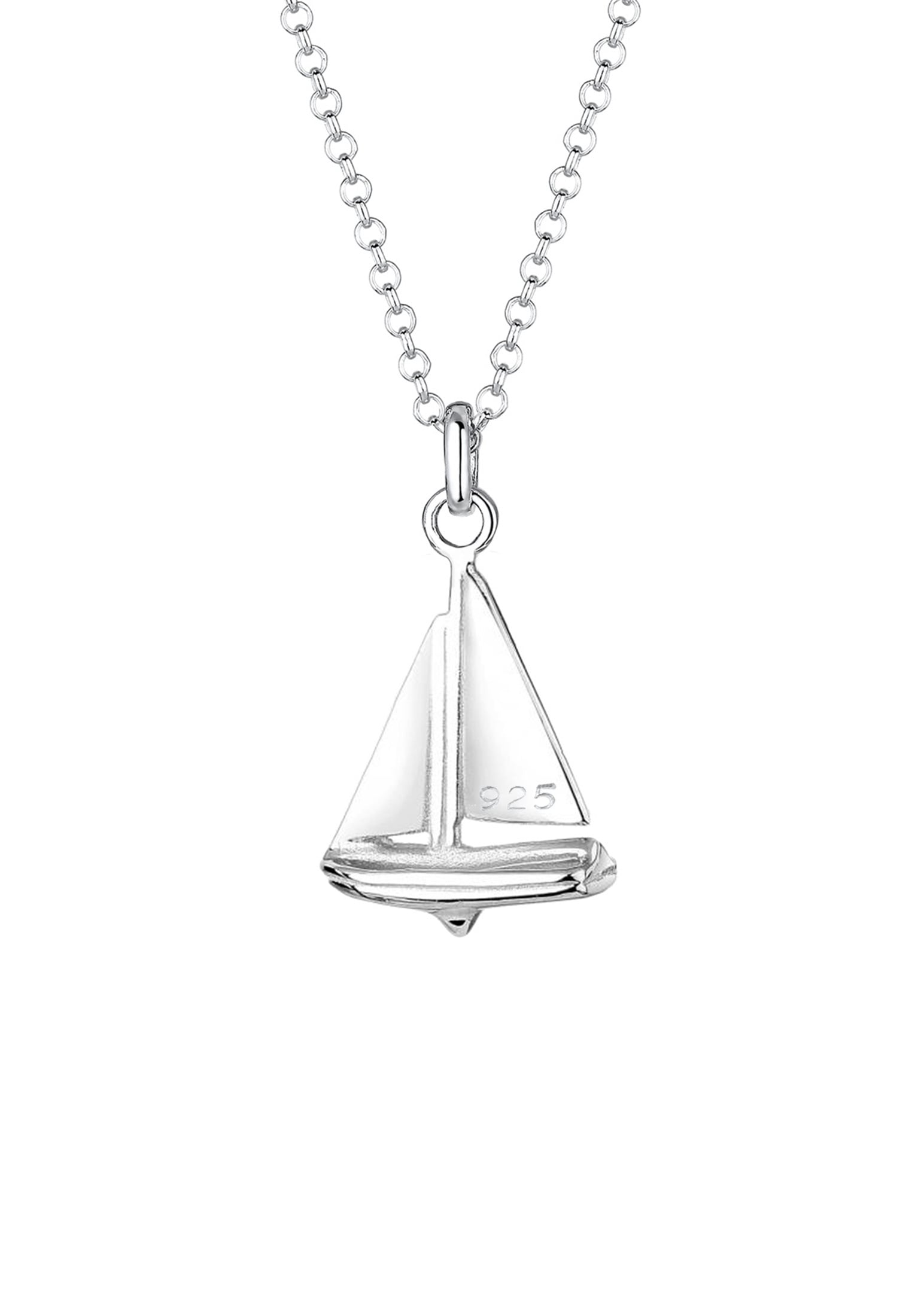 Elli Kette mit Anhänger »Halskette Erbskette Segelboot Anhänger Maritim 925 Silber«