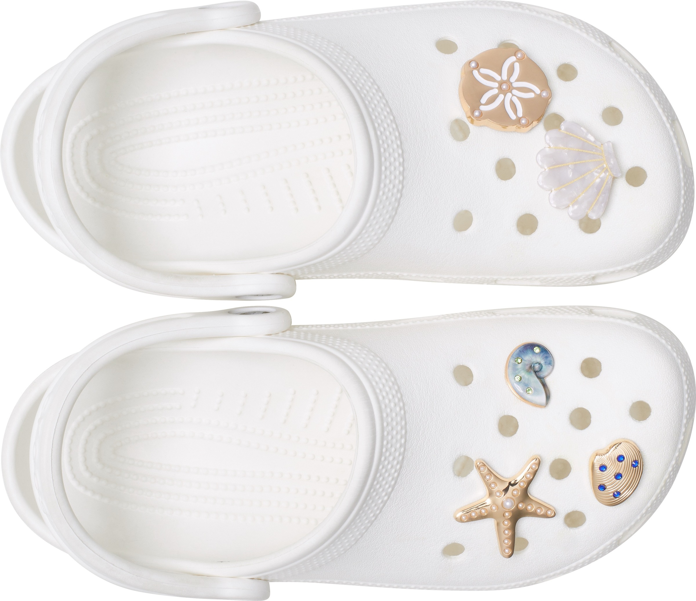 Crocs Schuhanstecker »Jibbitz™ Gold Seashell« Set, Kein Spielzeug. Nicht für Kinder unter 3 Jahren geeignet, 5 Stk. tlg. , Charm, Anstecker für Crocs Schuhe