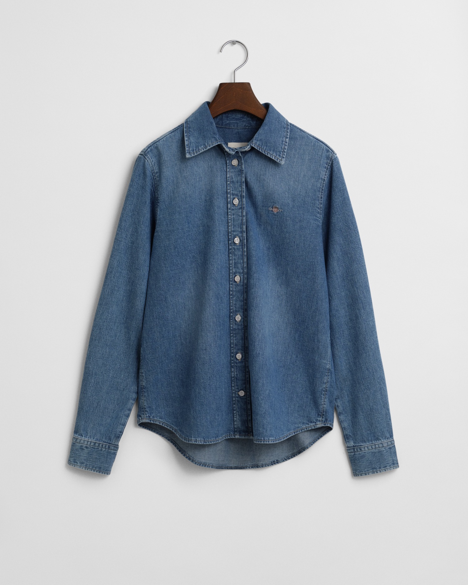 Gant Jeansbluse »REG DENIM SHIRT«, mit modischer Waschung