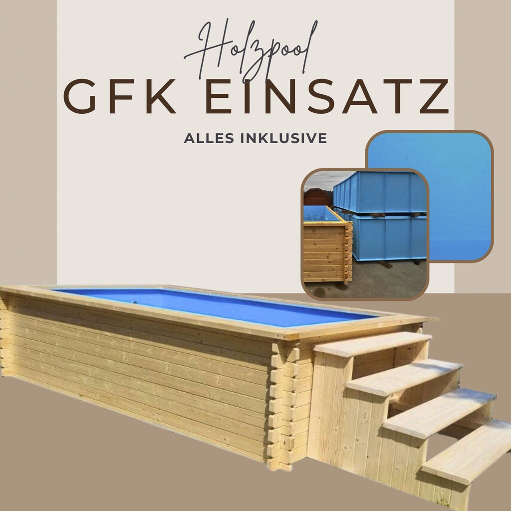 EDEN Holzmanufaktur Rechteckpool »Fix&Fertig Fichtenholz Pool«