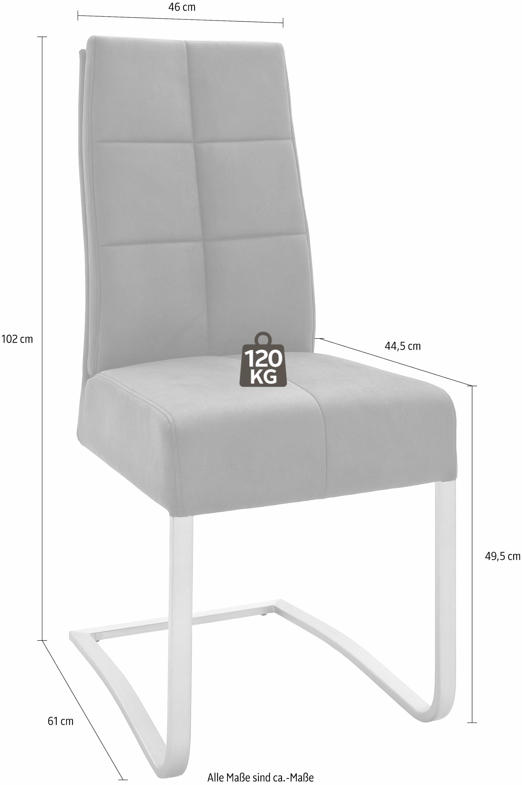 MCA furniture Esszimmerstuhl belastbar Schwingstuhl«, max. Tonnentaschenfederkern, bestellen mit 2 St., 120 Set, bis kg Microfaser, »Salva auf Raten