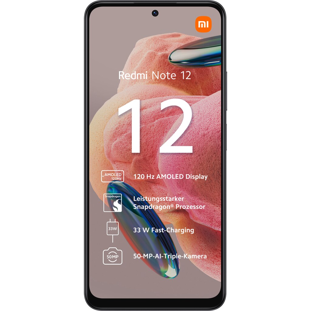 Xiaomi Smartphone »Redmi Note 12 4GB+64GB«, Grau, 16,94 cm/6,67 Zoll, 64 GB Speicherplatz, 50 MP Kamera