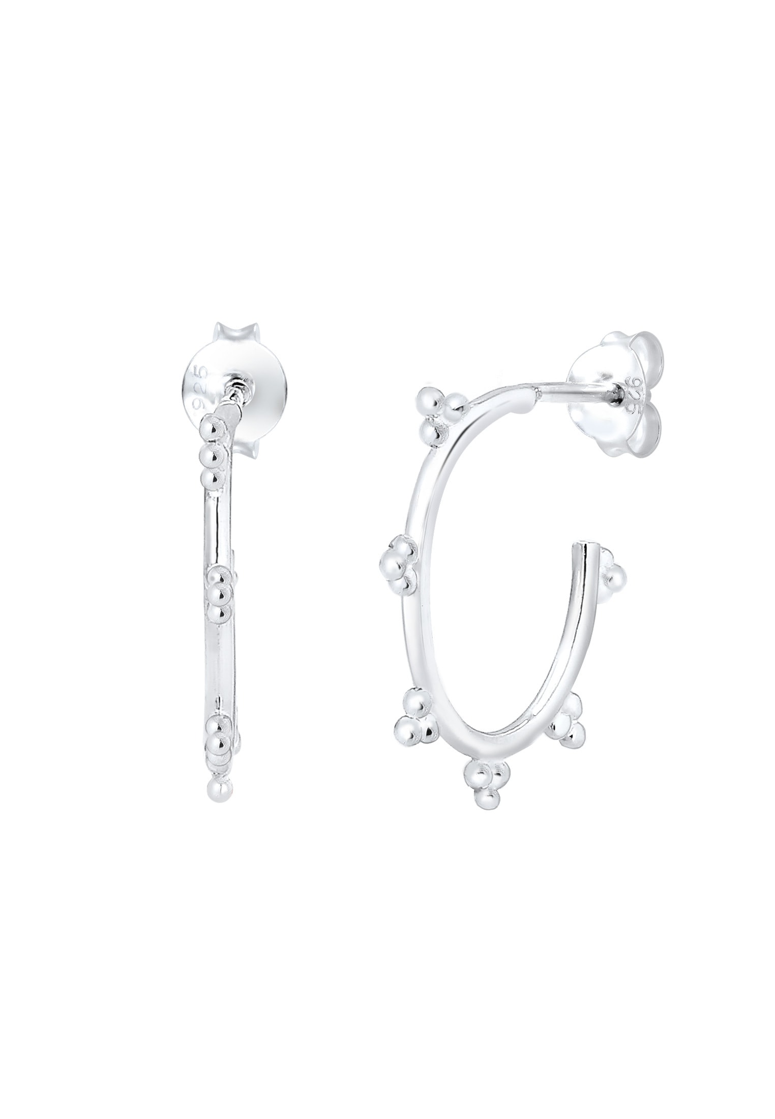 Elli Paar Ohrstecker »Ohrringe Creole Geo Look Basic Kugeln Blogger 925er Silber«