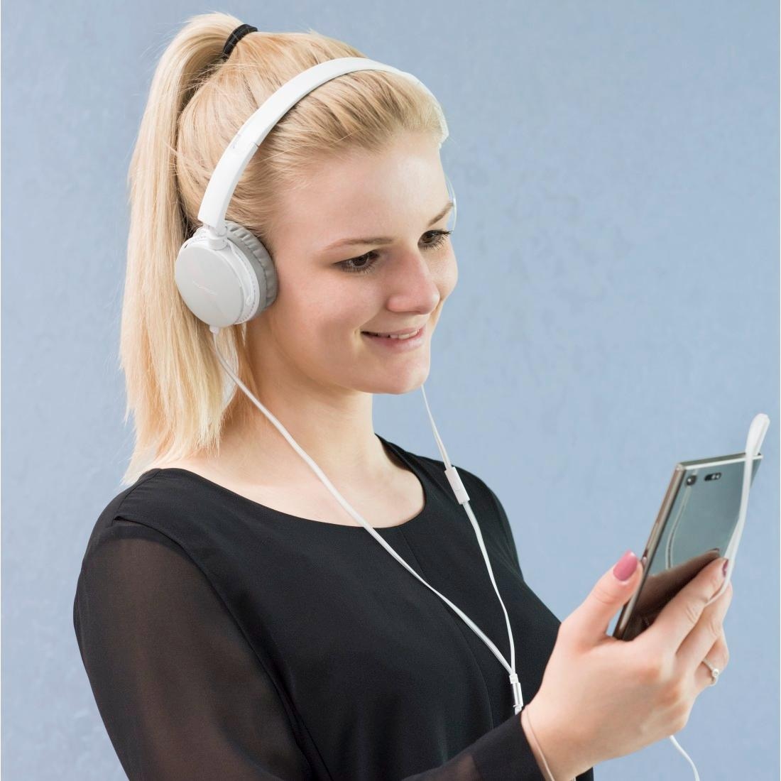 Jahre UNIVERSAL HED2207WH/GR« Kabel Telefon- On-Ear-Kopfhörer Garantie ➥ Thomson Funktion XXL Headset-flaches Kopfhörer 3 | »On-Ear