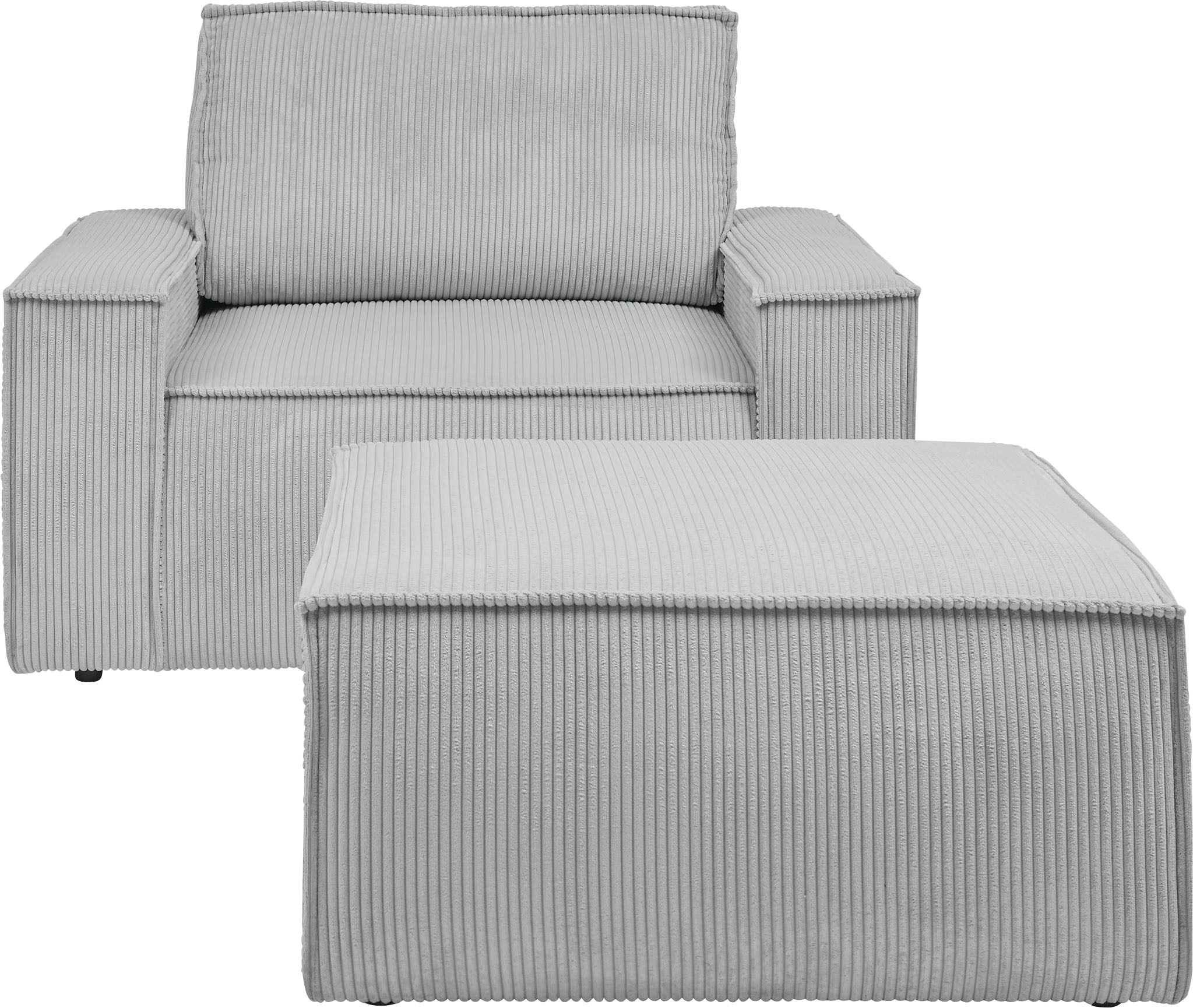 Home affaire Sessel »SHERWOOD«, Loveseat und Hocker im Set, passend zur Polster-Serie SHERWOOD