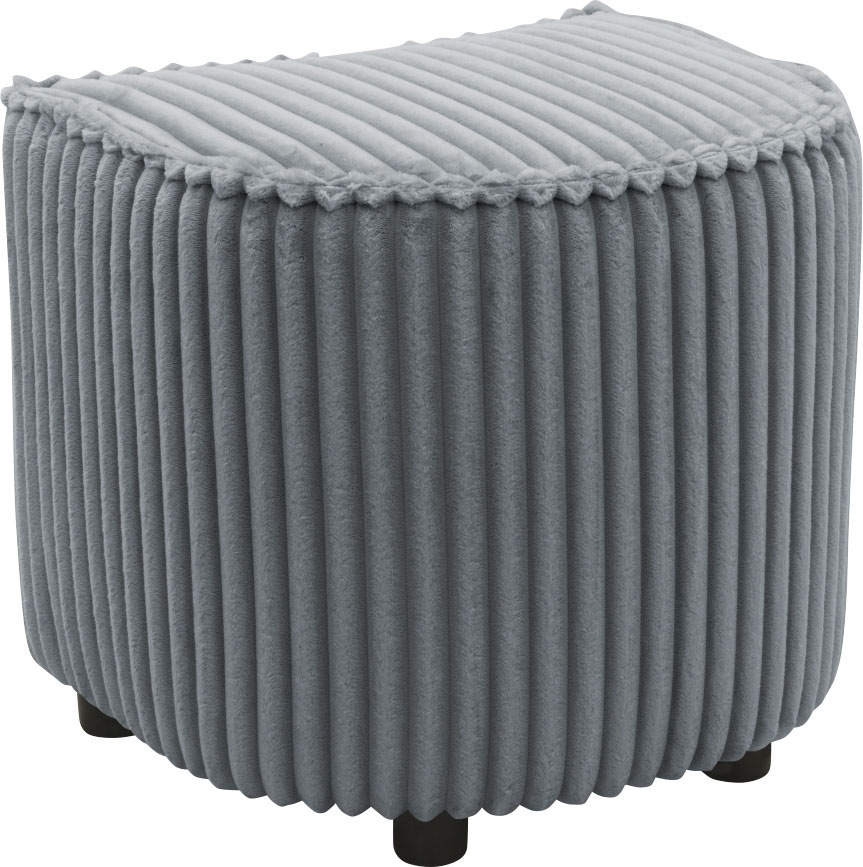 INOSIGN Polsterhocker »AMECA, Hocker, Fußhocker 52 x 47 x 46 cm (BxTxH)«, (1 St.), mit Mega-Cordstoff, sichelförmig