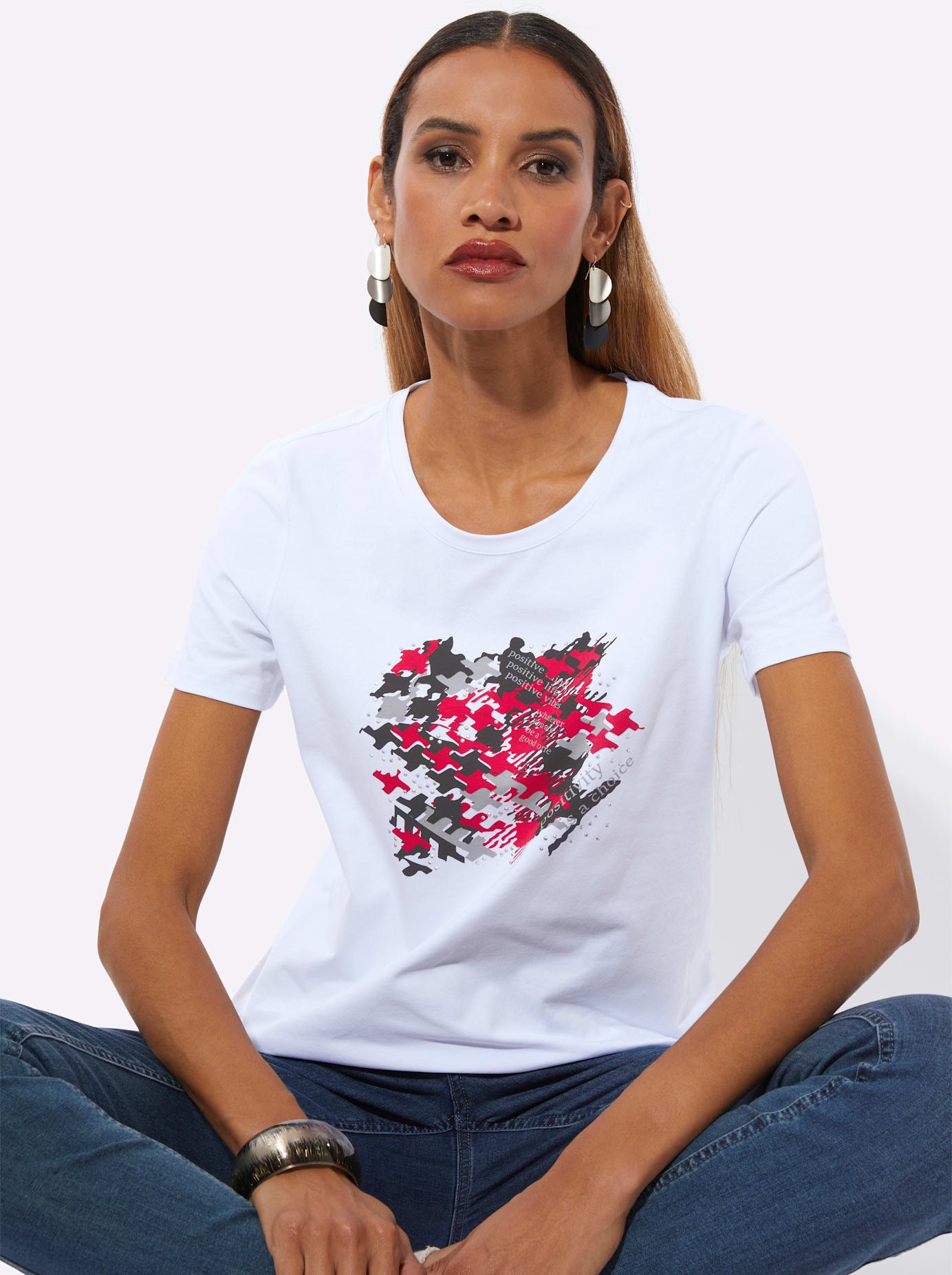 creation L Kurzarmshirt »Shirt« 1 tlg.