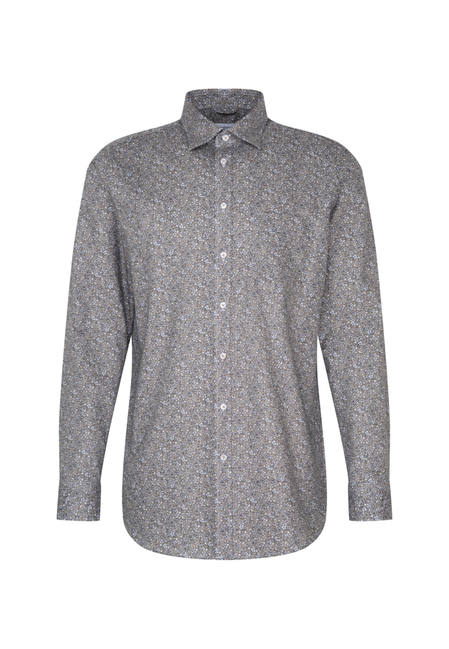 seidensticker Businesshemd »Regular«, Regular Langarm Covered-Button-Down-Kragen Floral