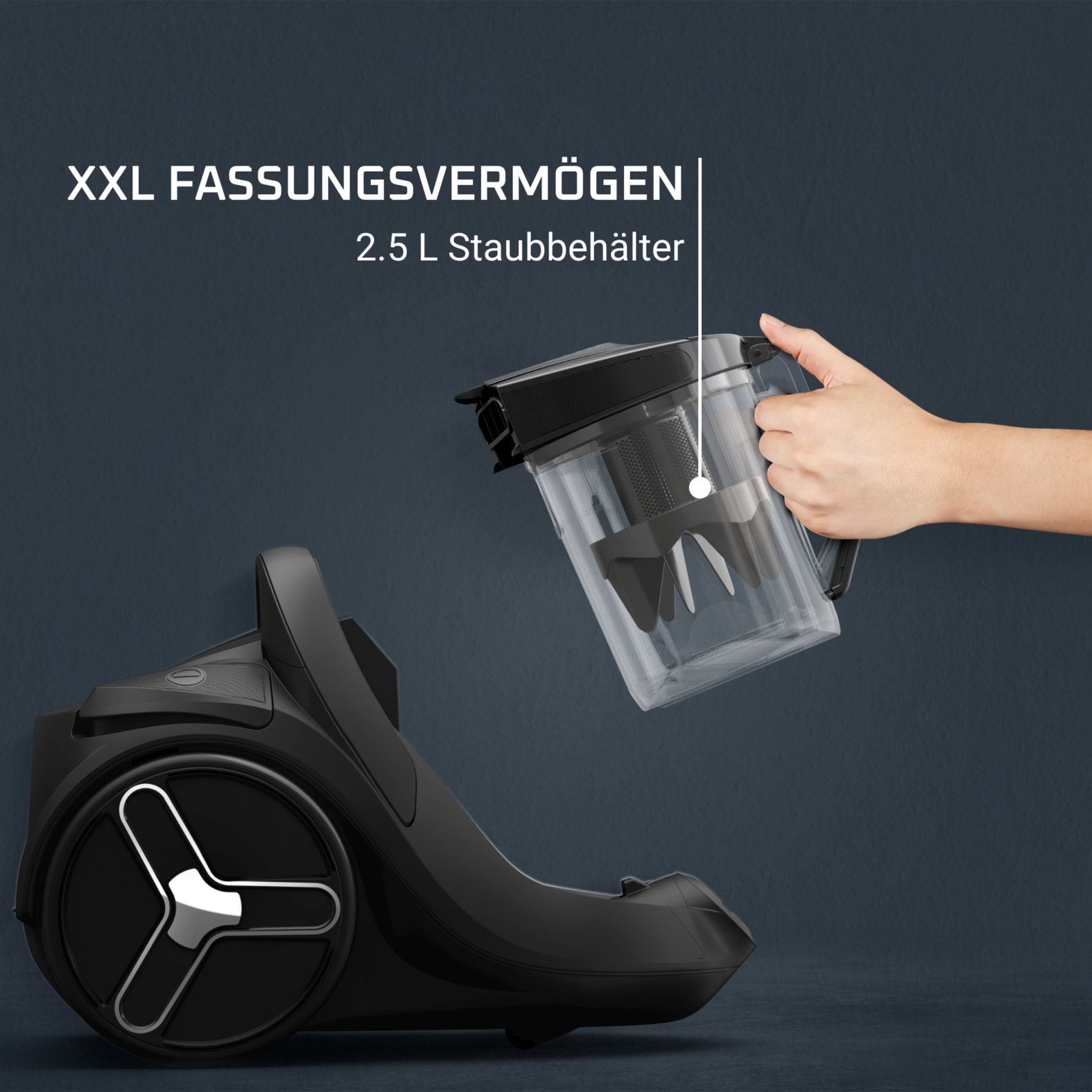 Rowenta Bodenstaubsauger »Green Force Cyclonic Max, beutellos mit XXL Fassungsvermögen, kompakt«, 750 W, beutellos, ECO-Design, sehr leise mit nur 73 dB(A), 99,98% Filtration, RO7B12