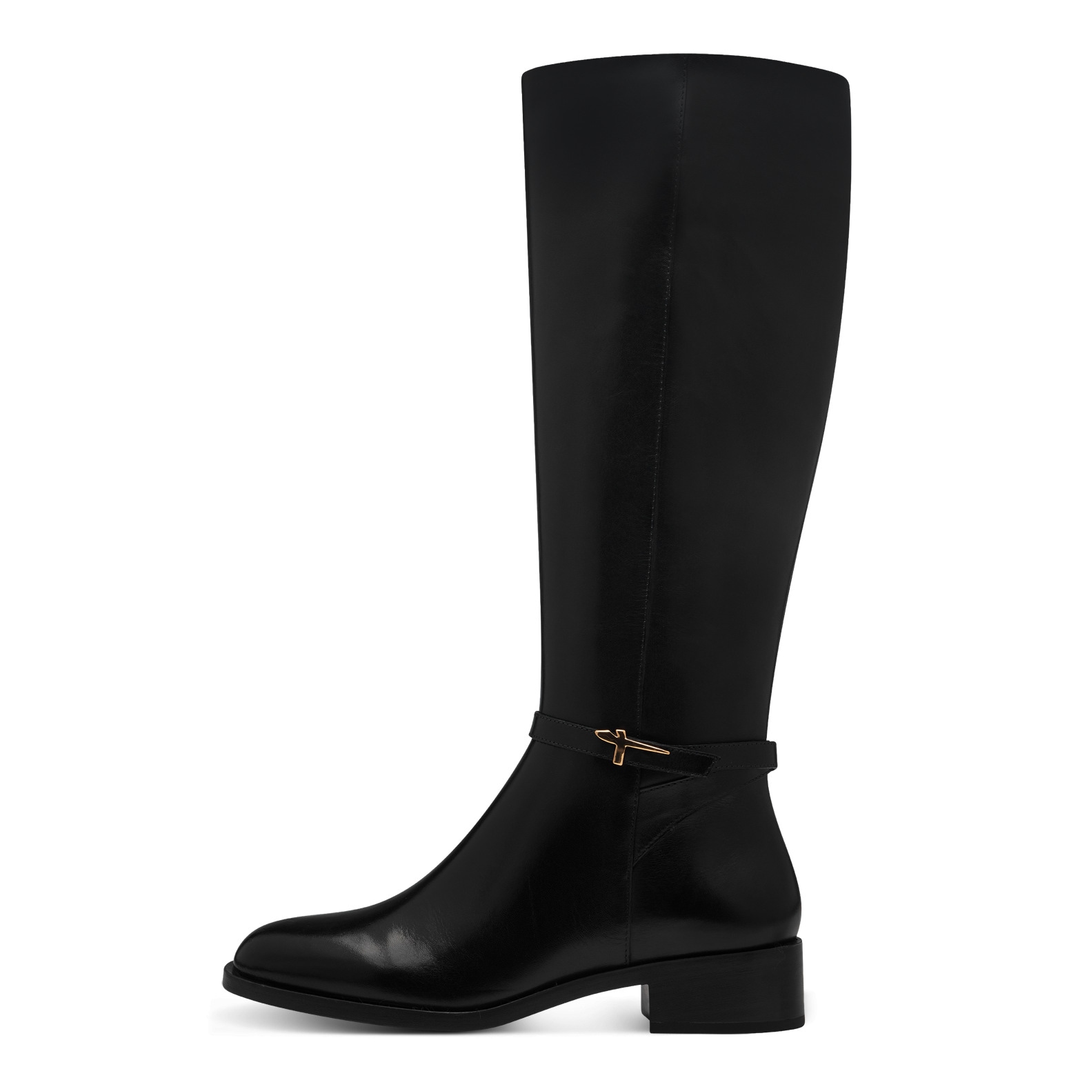 Tamaris Stiefel  Blockabsatz, Langschaftstiefel mit T-Logoelement