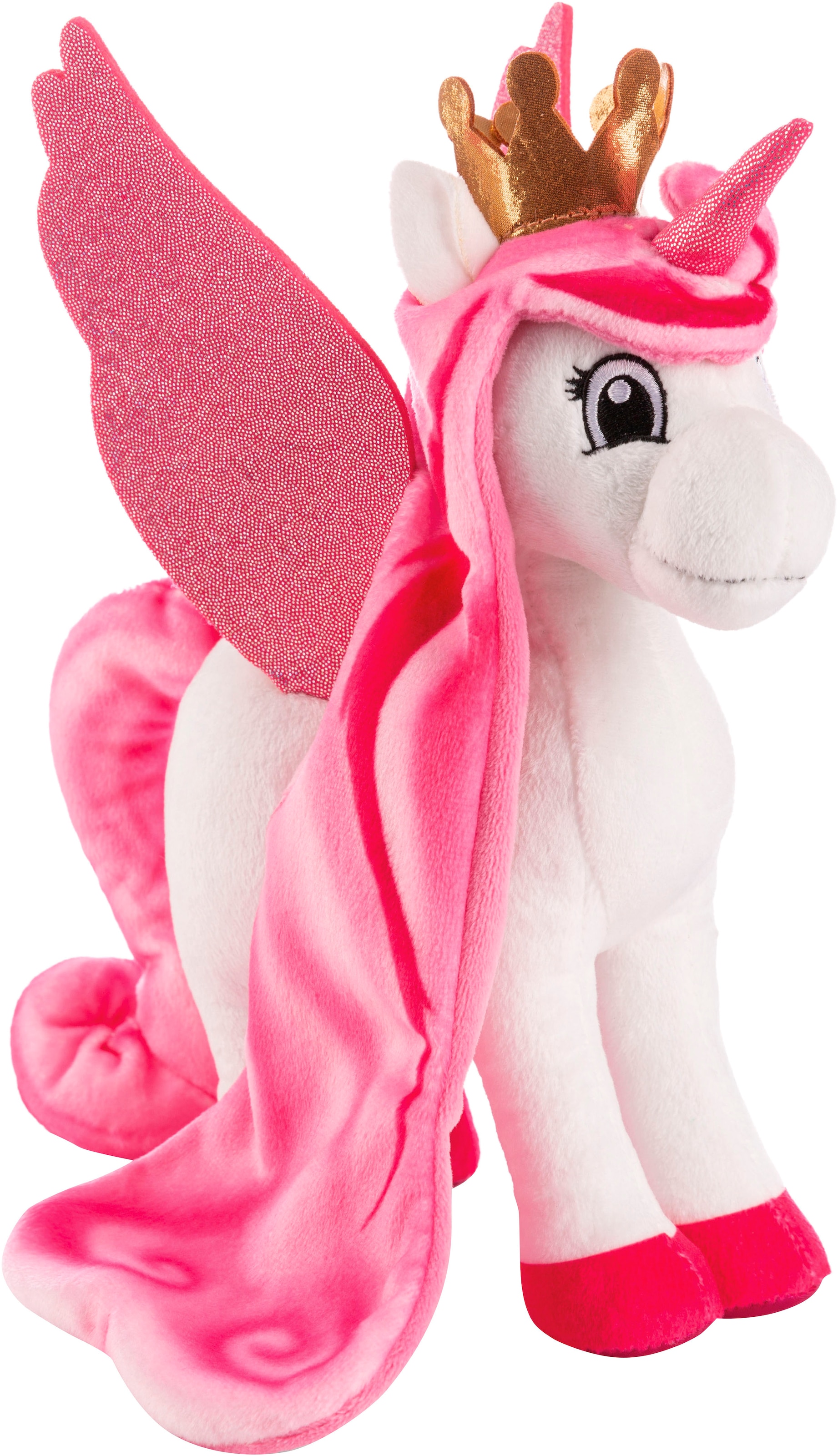 Kuscheltier »Lissy PONY, Einhorn Tamani weiß-pink, 22 cm«, stehend