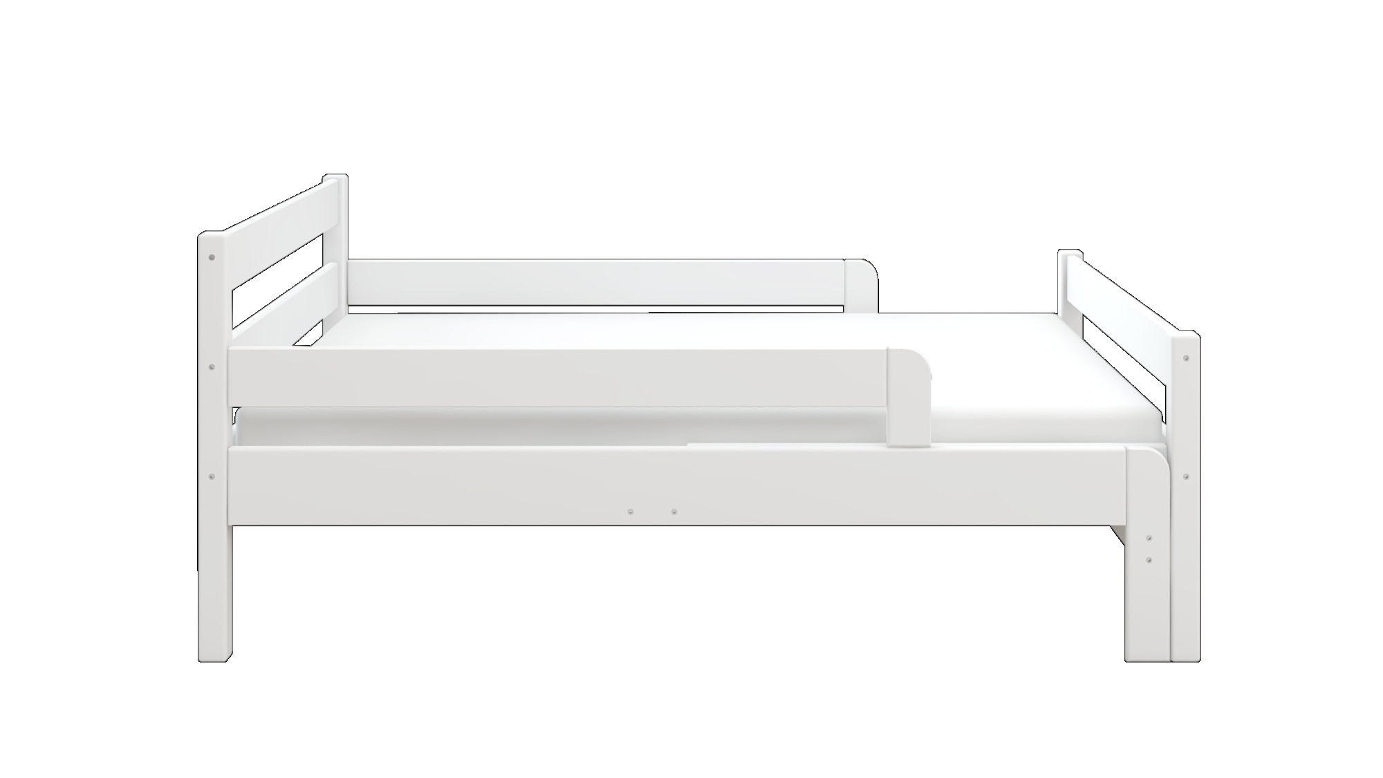 OTTO home Kinderbett »Wenke,  ausziehbar von 140 bis 200 cm, FSC®« 90cm Breite, 140-200cm Liegefläche,  massive Kiefer, mit Lattenrost, zeitlose Optik,  Rausfallschutz