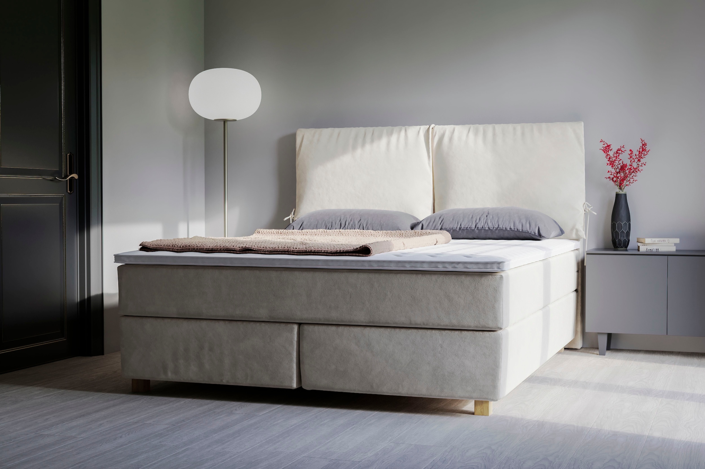 Home affaire Boxspringbett »Nele«, inkl. Topper im schlichtem Design