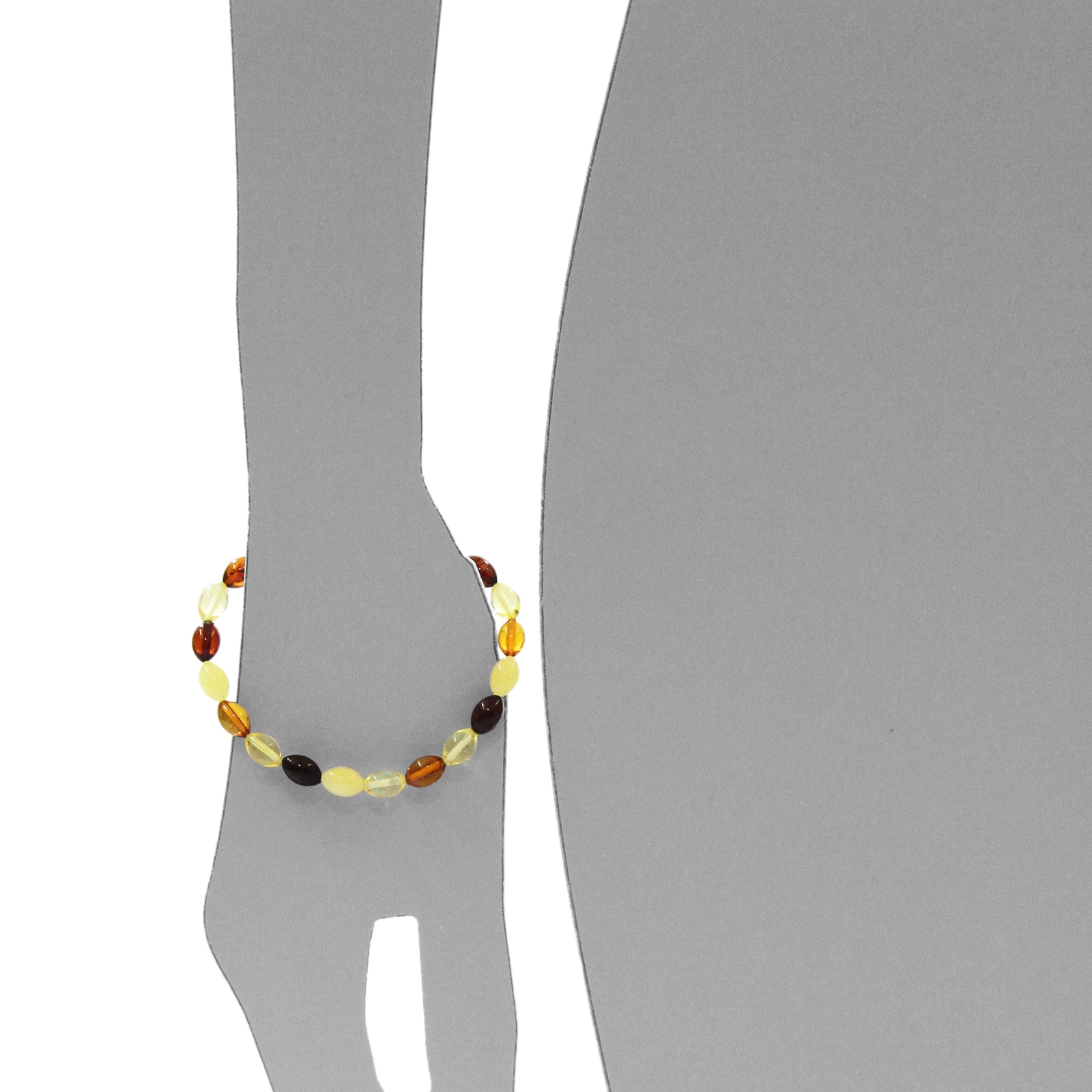 OSTSEE-SCHMUCK Armband »- Olive 9 x 6 mm - Bernstein -,«